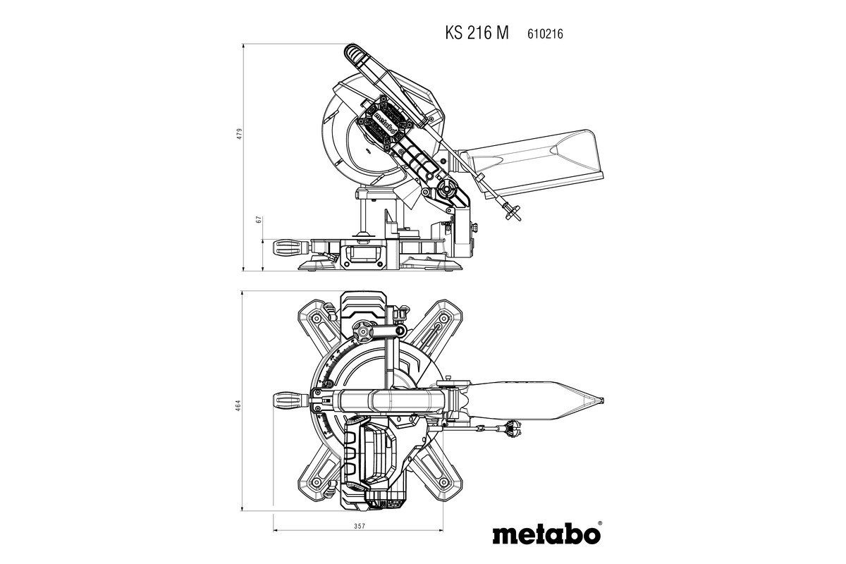 Kappsäge KS im M, Metabo Professional Karton 216