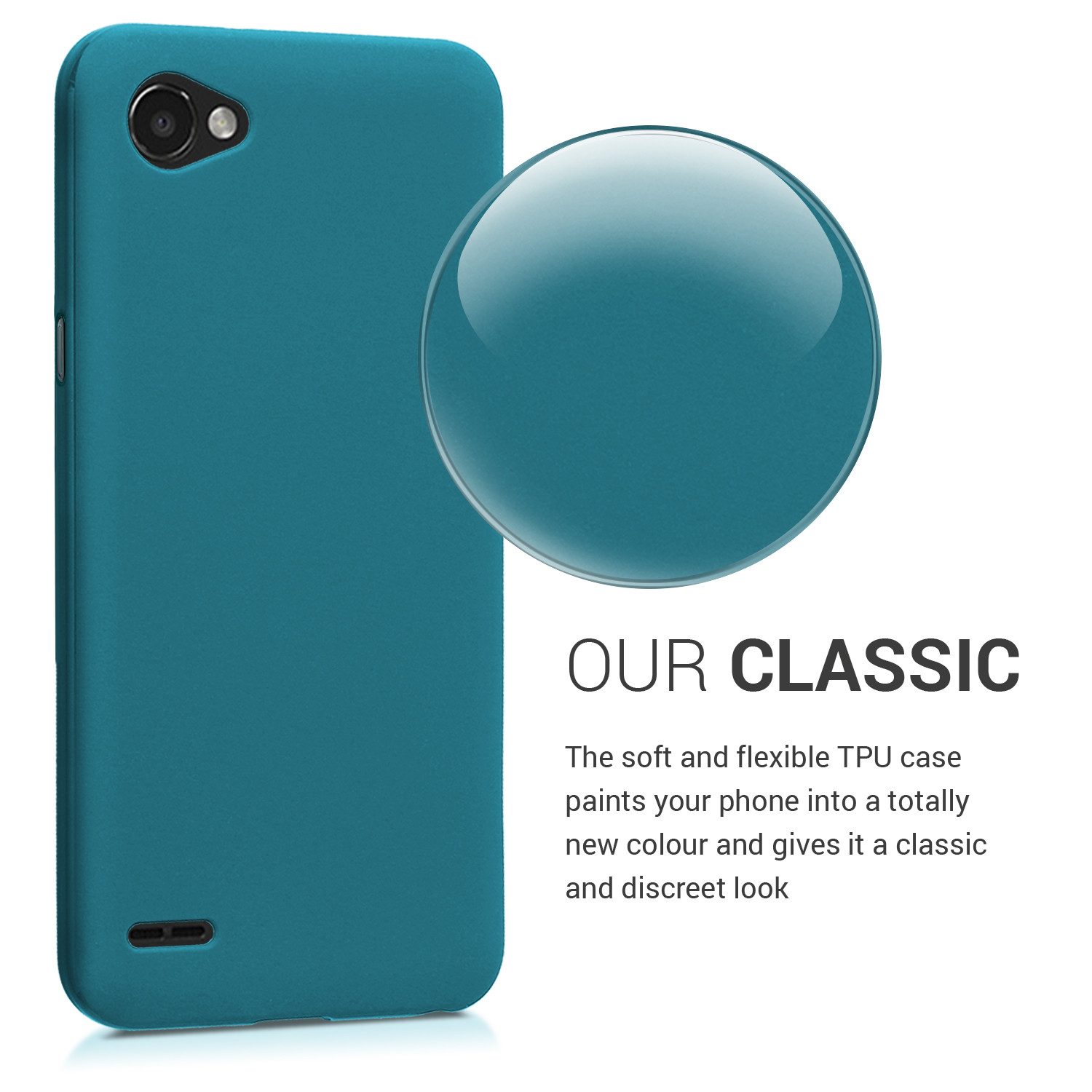 kwmobile Etui Hülle für LG Q6 / Q6+, Hülle Silikon - Soft Handyhülle - Handy Case Cover
