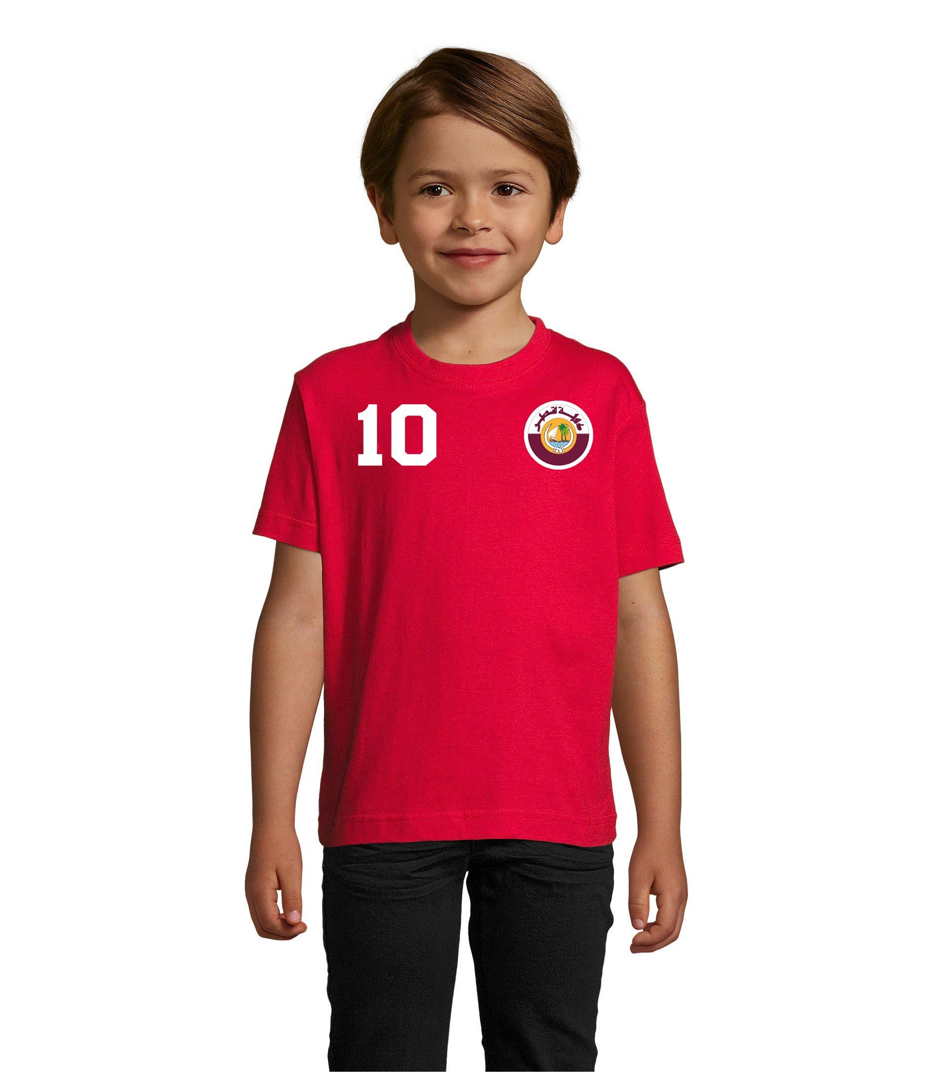 WM Sport Katar Brownie Kinder Qatar Weltmeister Blondie Trikot & Fußball T-Shirt