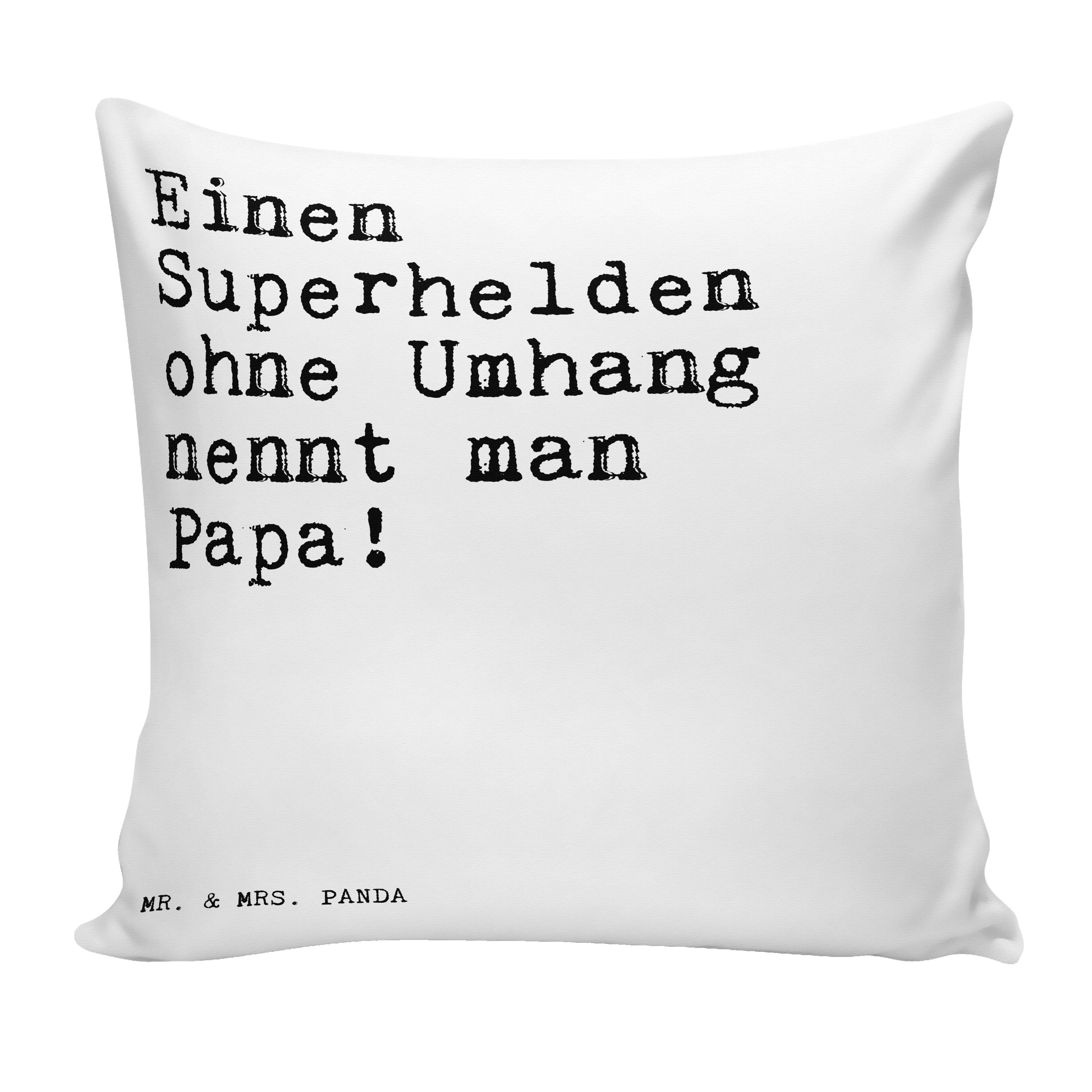 Mr. & Mrs. Panda Dekokissen Einen Superhelden ohne Umhang... - Weiß - Geschenk, Bester Papa, Kopf