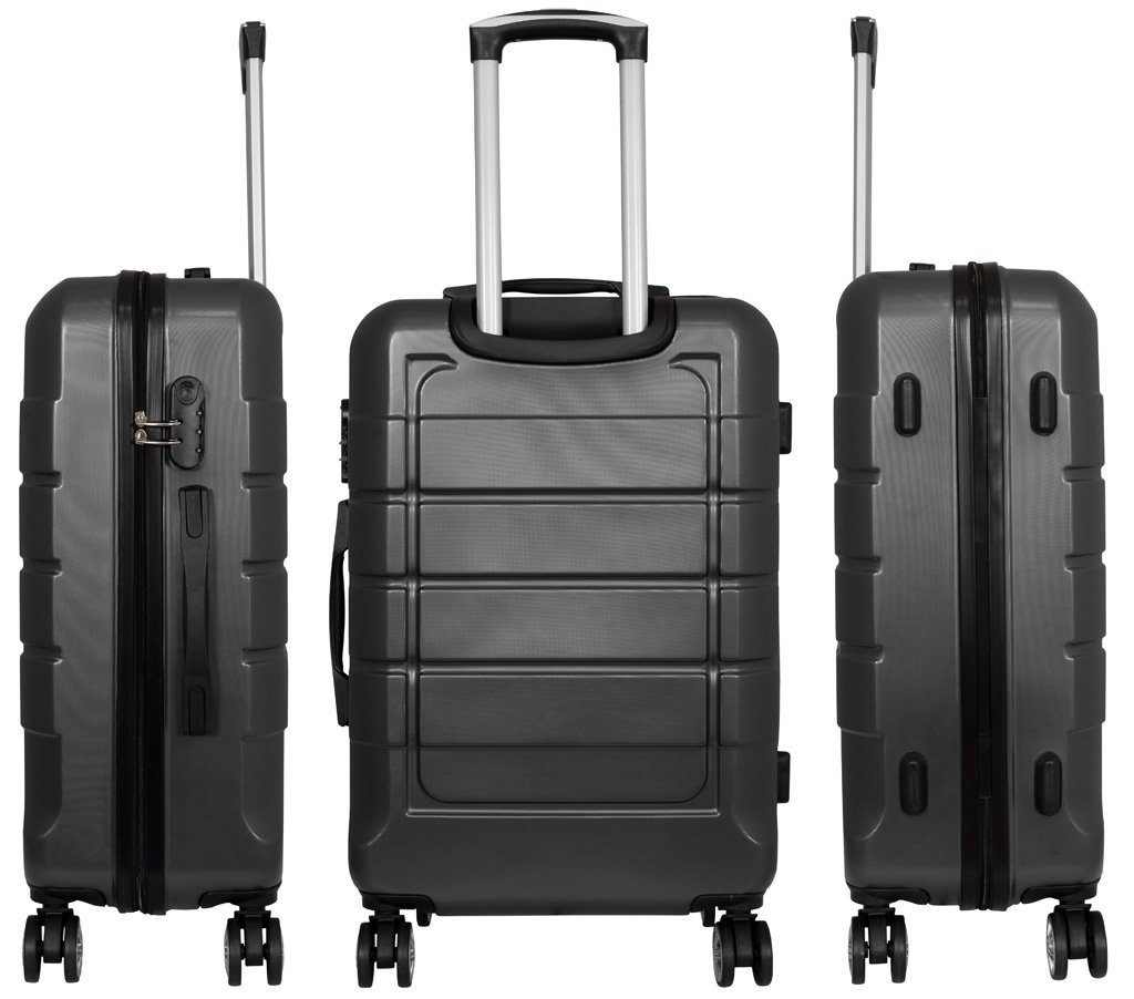 Trendyshop365 Koffer großer Koffer L Reisekoffer Doppelrollen Hartschalenkoffer, großer Trolley für den Jahresurlaub, Hartschale, Zahlenschloss
