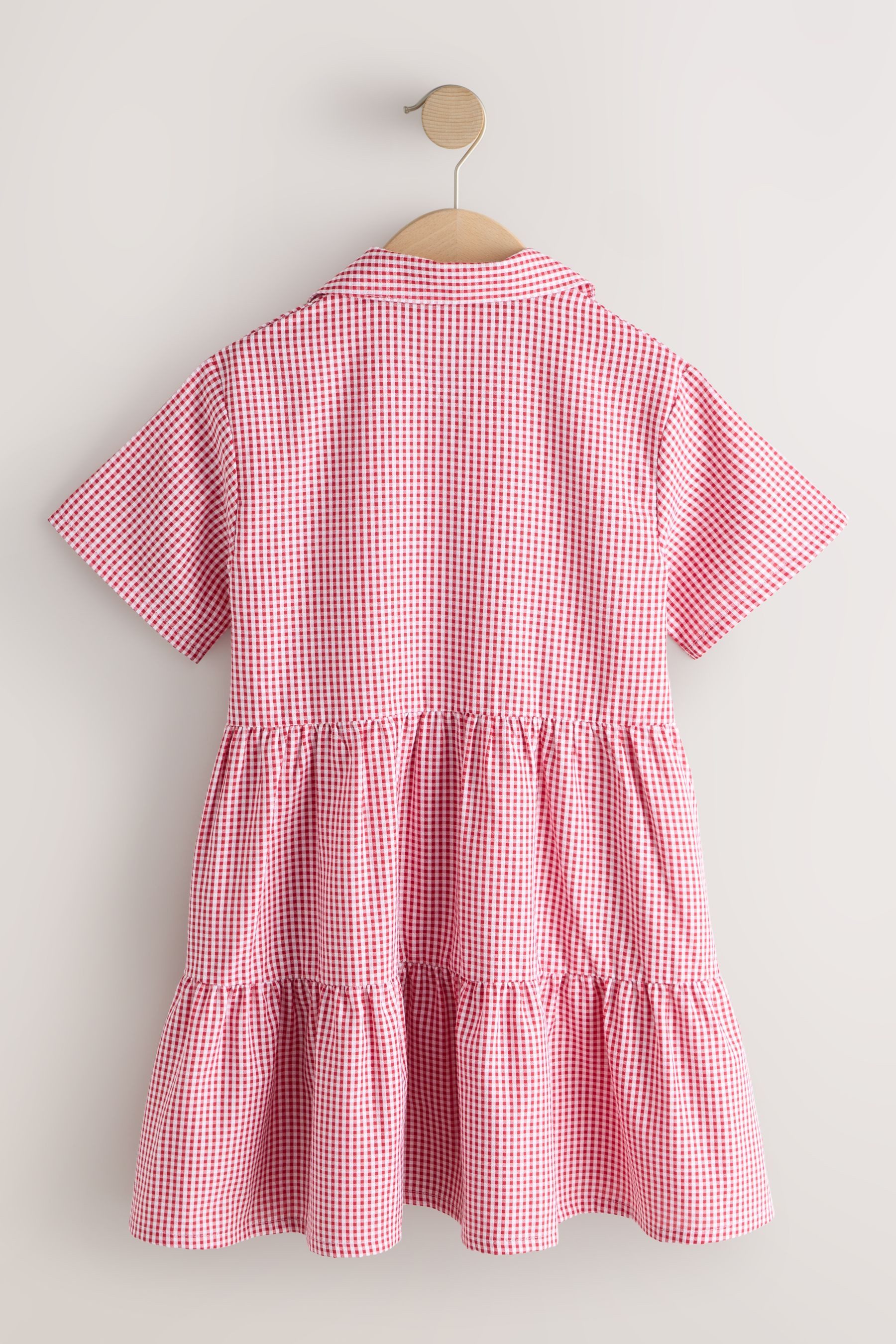 Next Volantkleid Schulkleid mit Vichykaros, Schleife + Baumwolle (1-tlg)