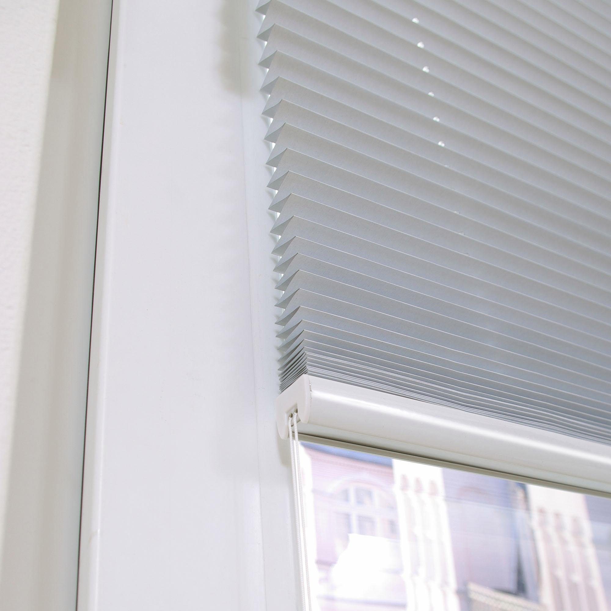 Liedeco Plissee Klemmfix Thermo, verdunkelnd, ohne Bohren, verspannt, Klemmfix