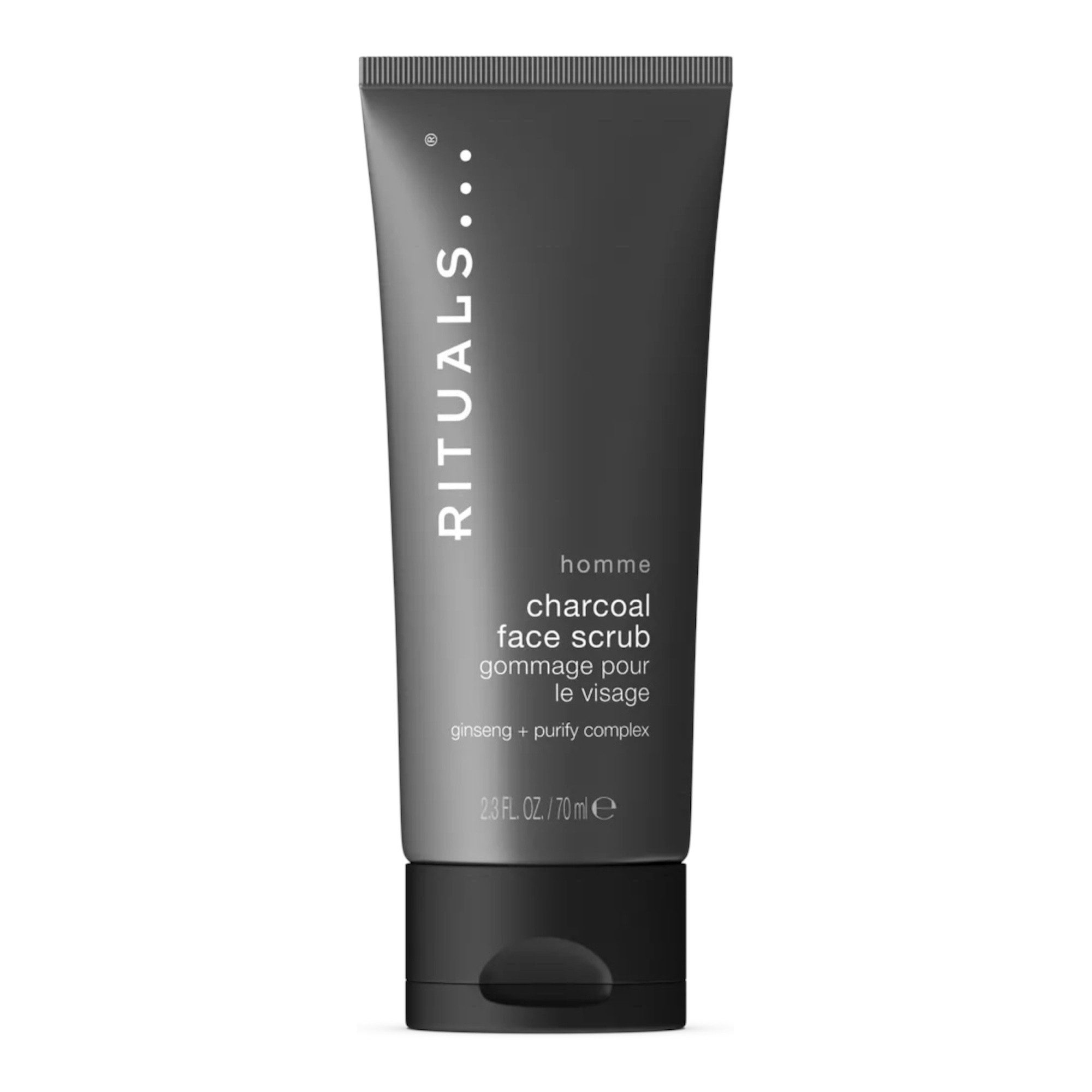 Rituals Gesichtspeeling Rituals Homme Charcoal Face Scrub 70 ml - Mit Ginseng & Purify-Komplex, Maskuliner Duft von würzigem Holz & Kräutern