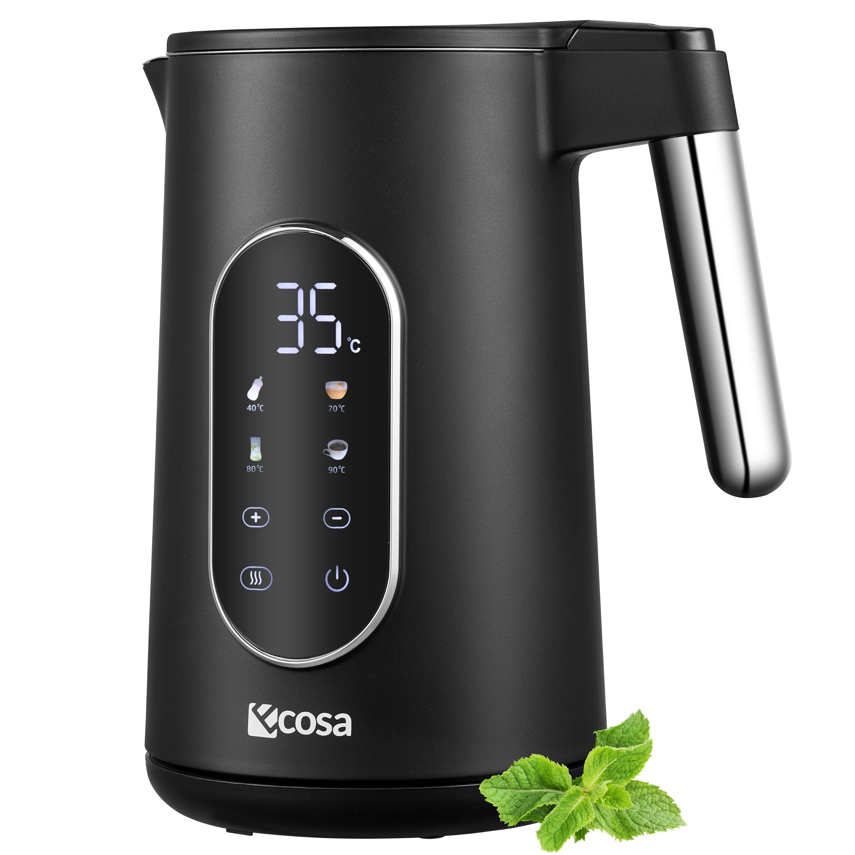 ecosa Wasserkocher EO-690, 1.7 l, 2200 W, Memory Funktion