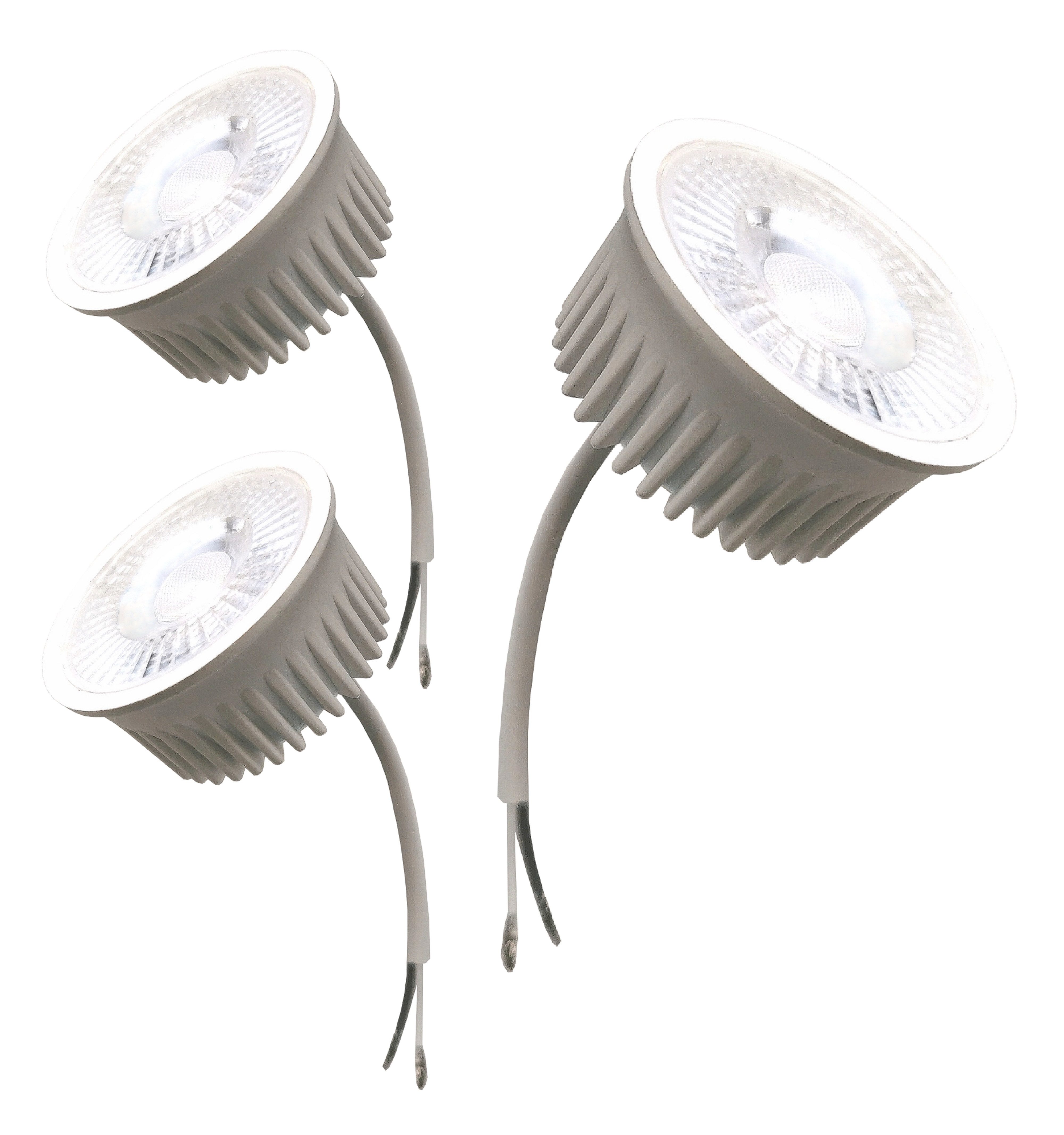 TRANGO LED-Leuchtmittel, 3er Pack MOCOB LED Modul Ultra flach nur 3cm hoch 3000K warmweiß 5.0 Watt als Ersatz für GU10 & MR16 Halogen Луковицы für Einbauleuchte, 3 St., Deckenstrahler, Einbaustrahler, Deckenleuchte