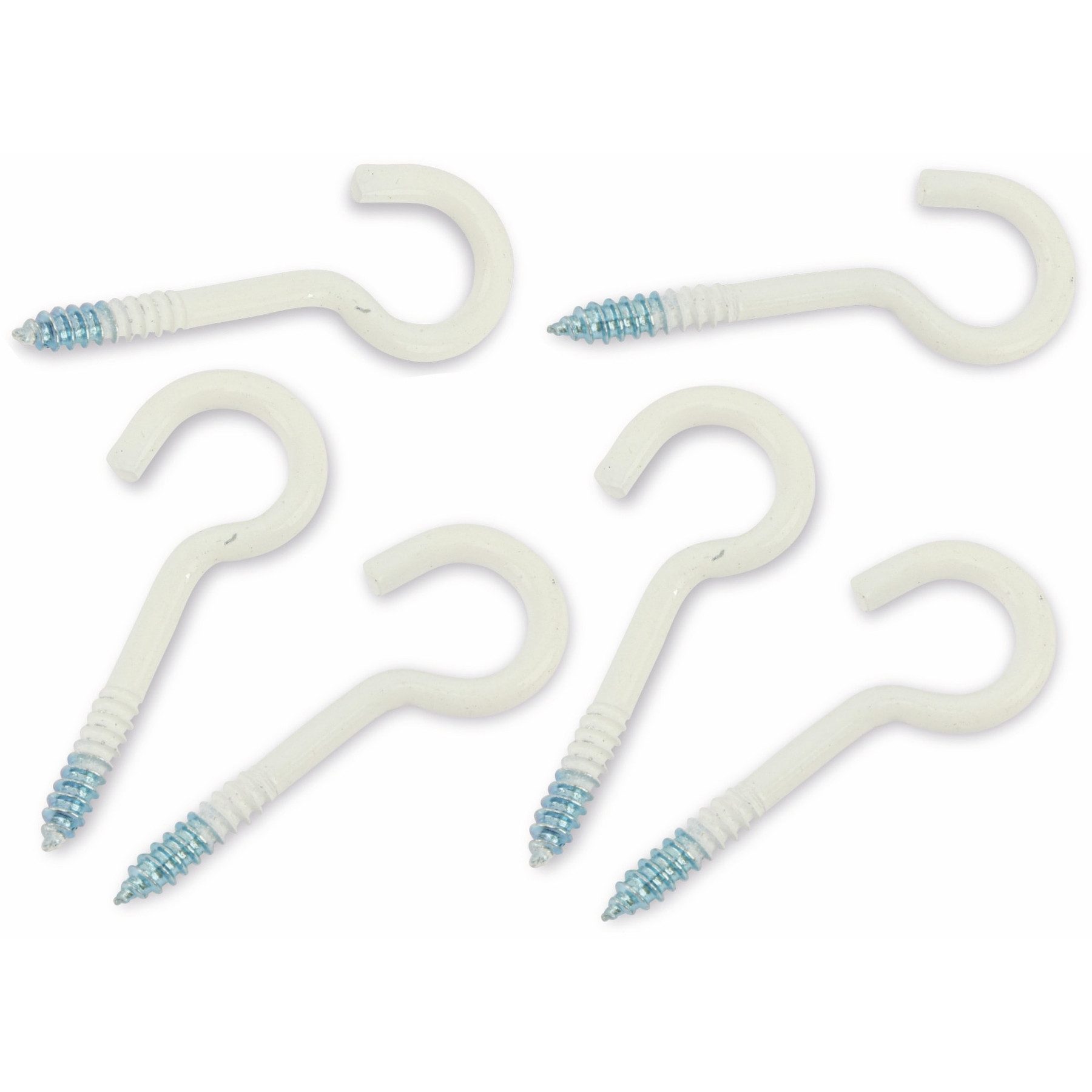 BGS technic Schraubhaken BGS TECHNIC Schraubhaken, 60 mm, 6 Stück, weiß