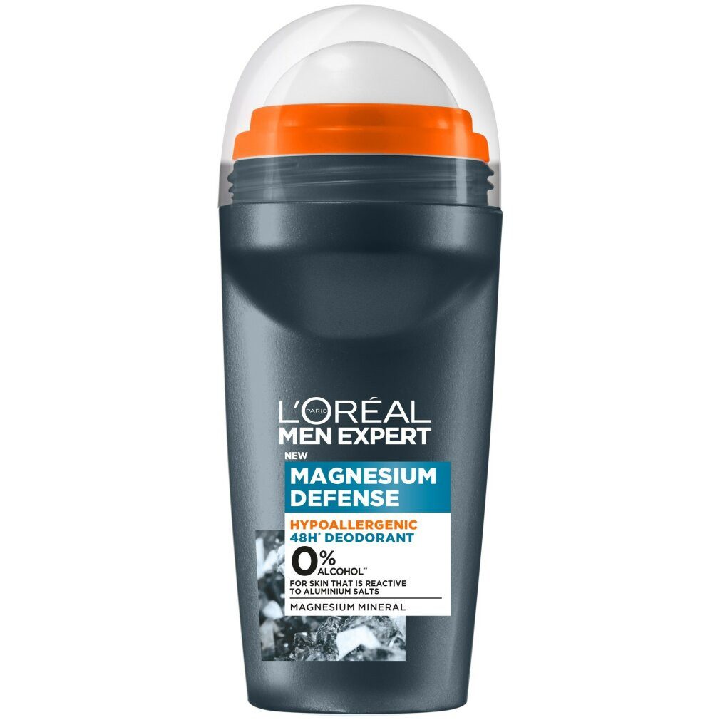 L'Oreal Deutschland Deo-Roller Men Expert Magnesium Defense Hypoallergenes Deodorant Roll-On