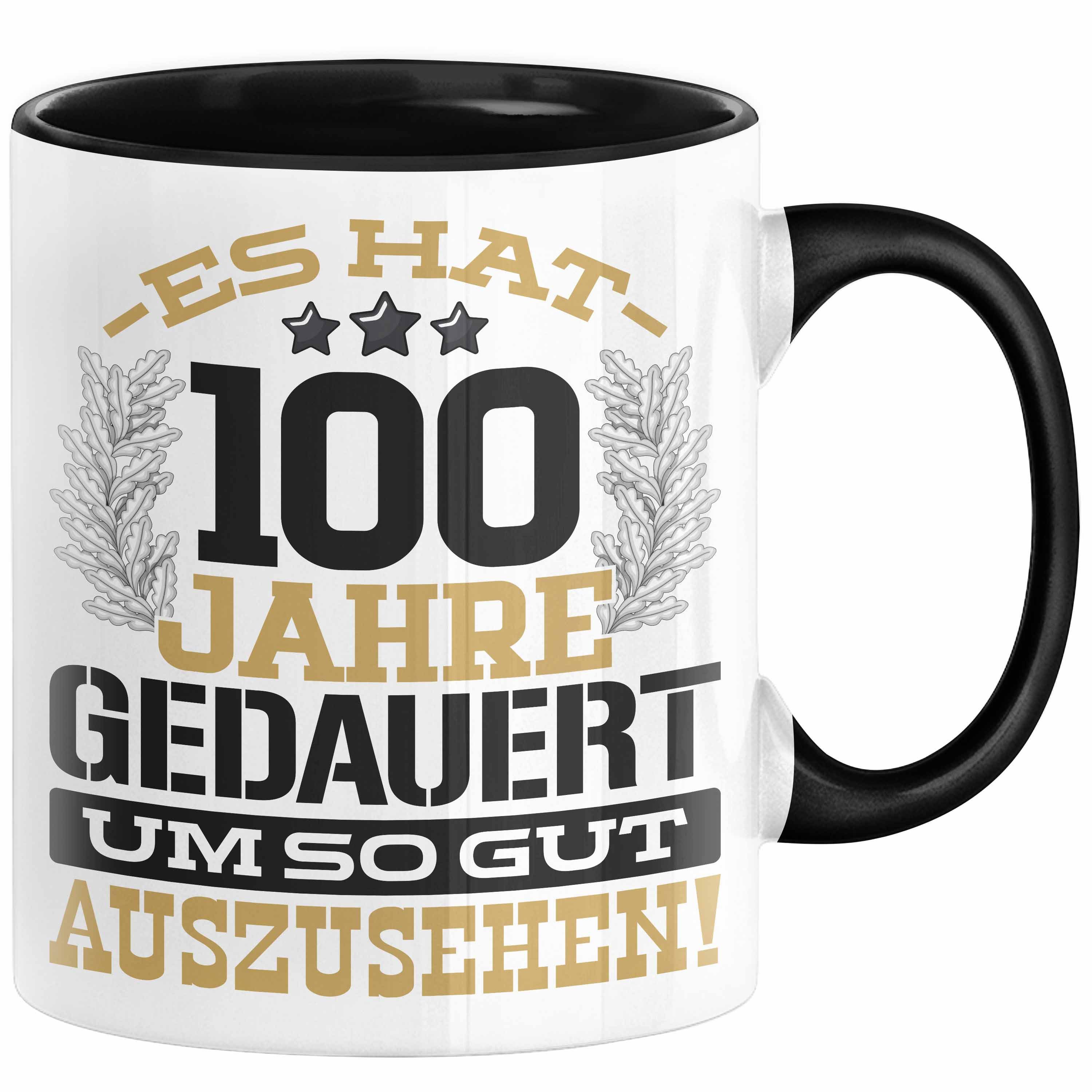 Trendation Tasse 100. Geburtstag Lustig Geschenk Männer Frauen Geschenkidee zum 100er M