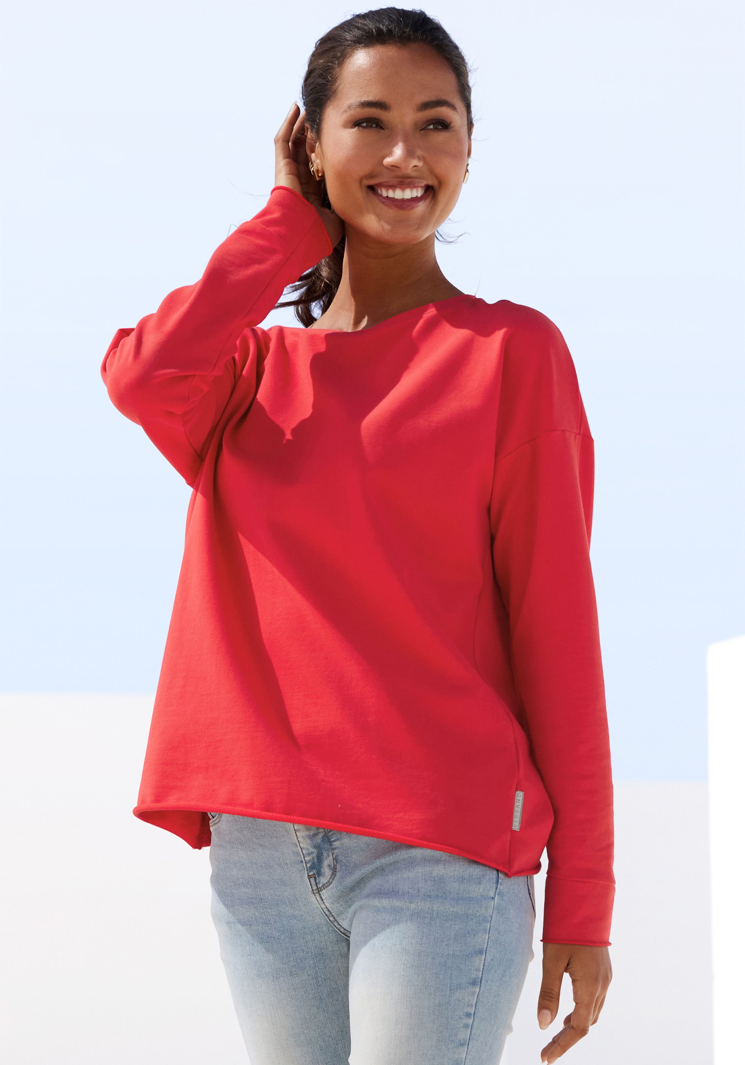 Elbsand Sweatshirt Raina mit Logoprint am Rücken, sportlich-casual