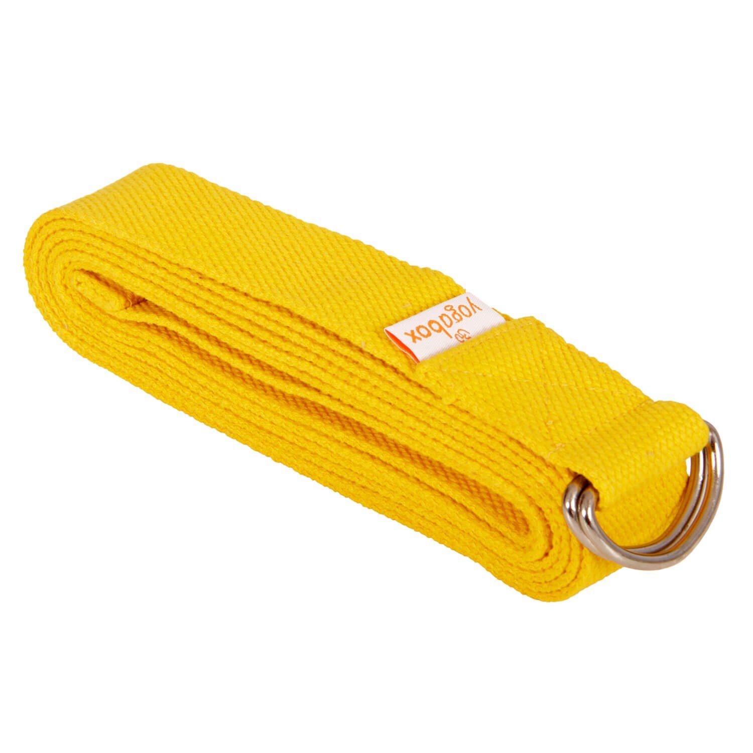 Yogagurt aus gelb strapazierfähig mit BASIC D-Ringen, zwei Yogagurt yogabox sehr Verschluss