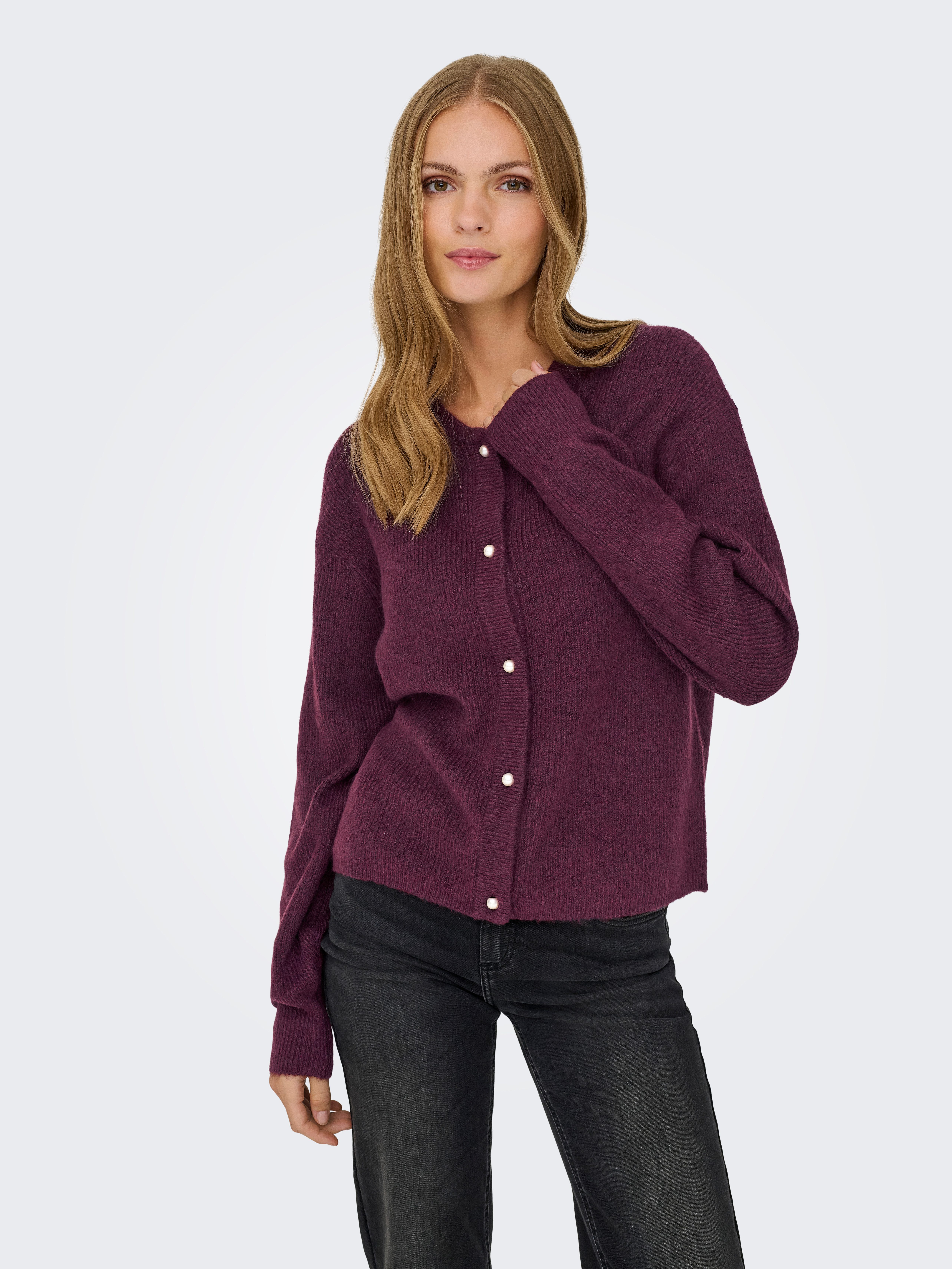 JDY Strickjacke JDYLUMI LIFE L/S BUTTON CARDIGA KNT NOOS Materialmix, knit fit