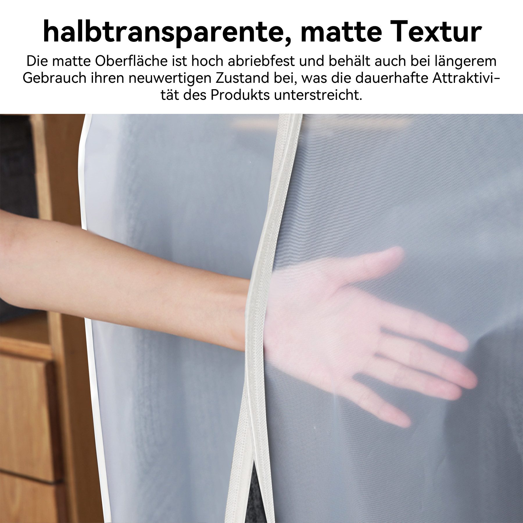 Mutig Kleidersack Kleidersacke 6 Stück Kleidersacke Anzug 60x140cm Atmungsaktiver Stoff (Durchscheinende Anzugtasche, Kleidersäcke, wasserdicht, Kleiderschutzhüllen für Mäntel, Kleider und Abendkleider) Sakkos, Hemden, Anzugsack zur Aufbewahrung, Kleiderhülle