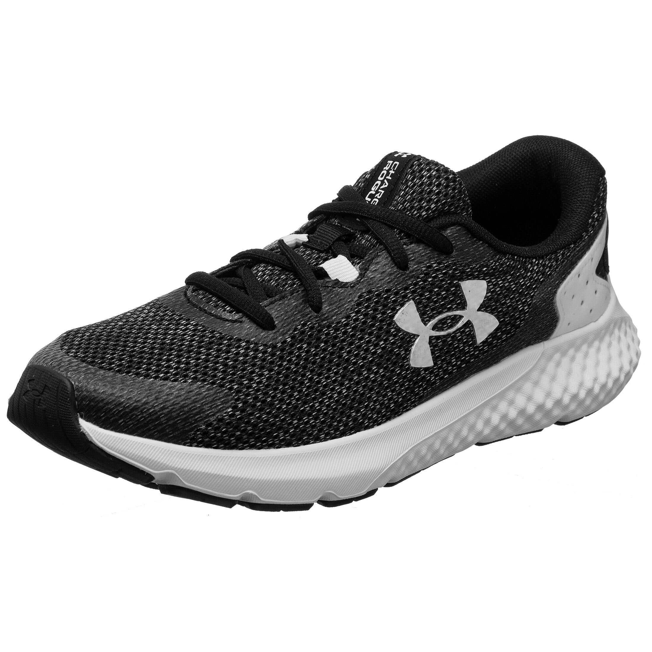 Under Armour® Charged Rogue 3 Knit Laufschuh Damen Laufschuh schwarz / weiß