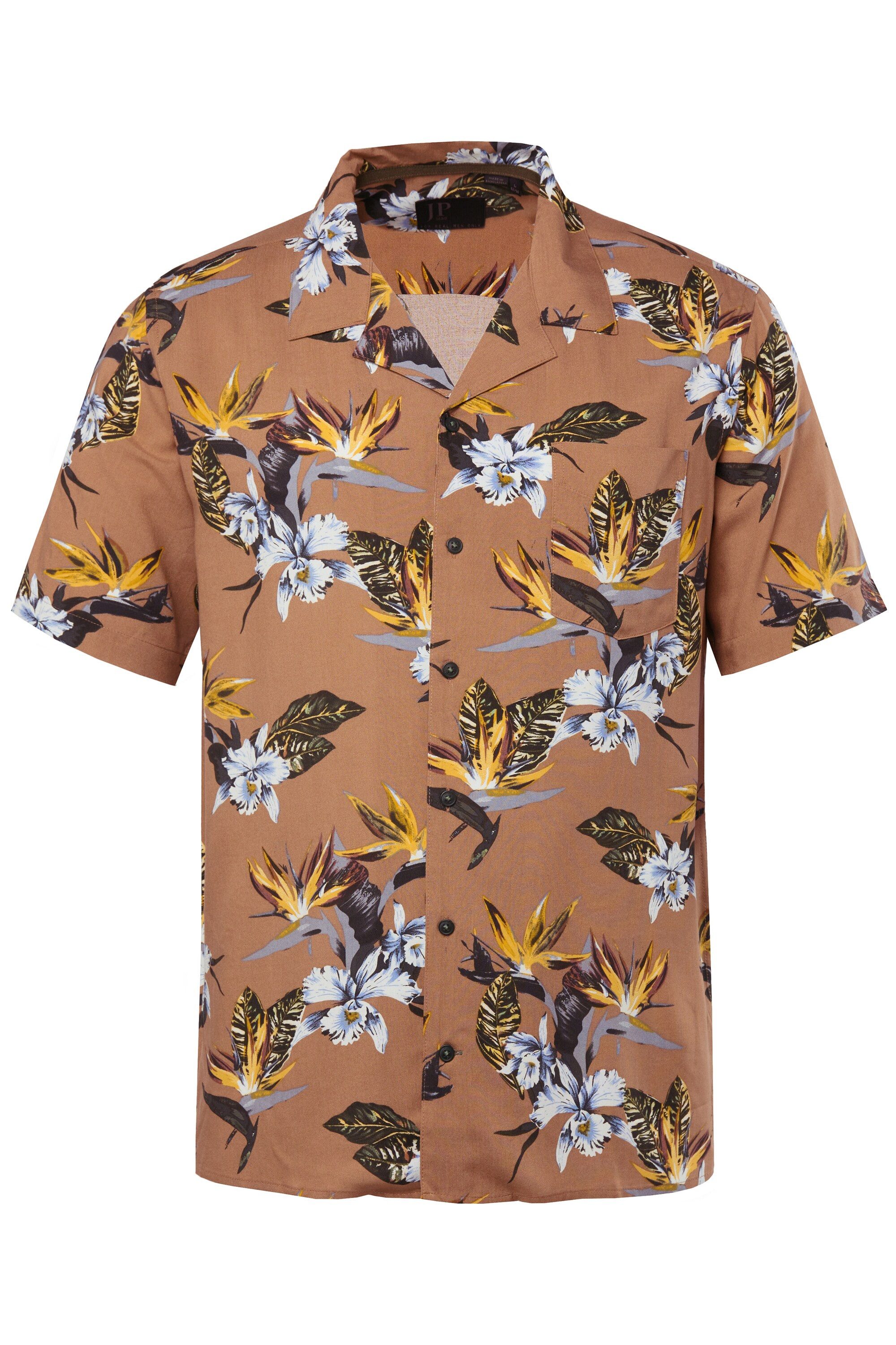 JP1880 Kurzarmhemd Hemd Halbarm Alloverprint Cuba-Kragen günstig online kaufen