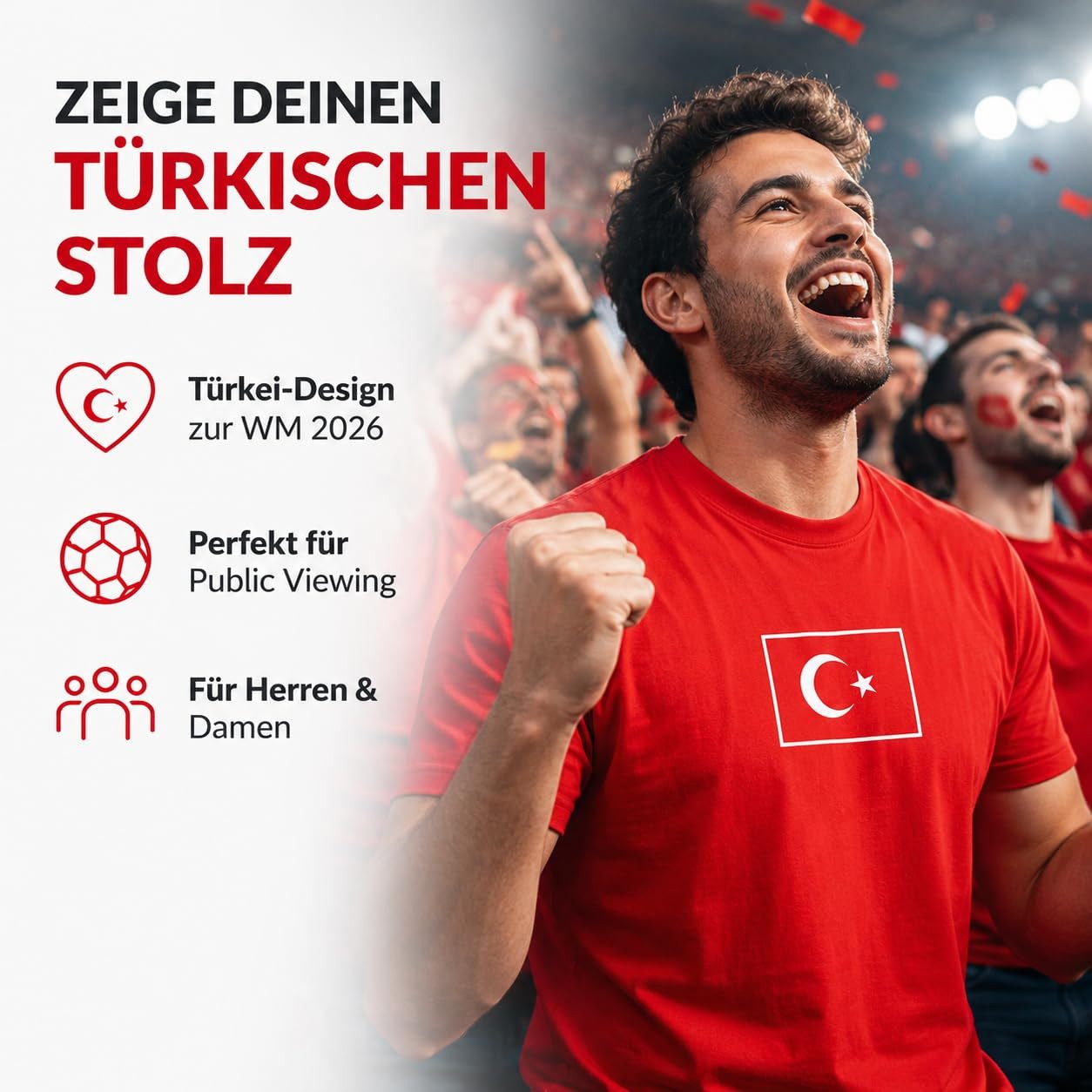 TK Gruppe Fußballtrikot Türkei WM 2026 Fan T-Shirt – Türkiye Trikot Fußball Weltmeisterschaft