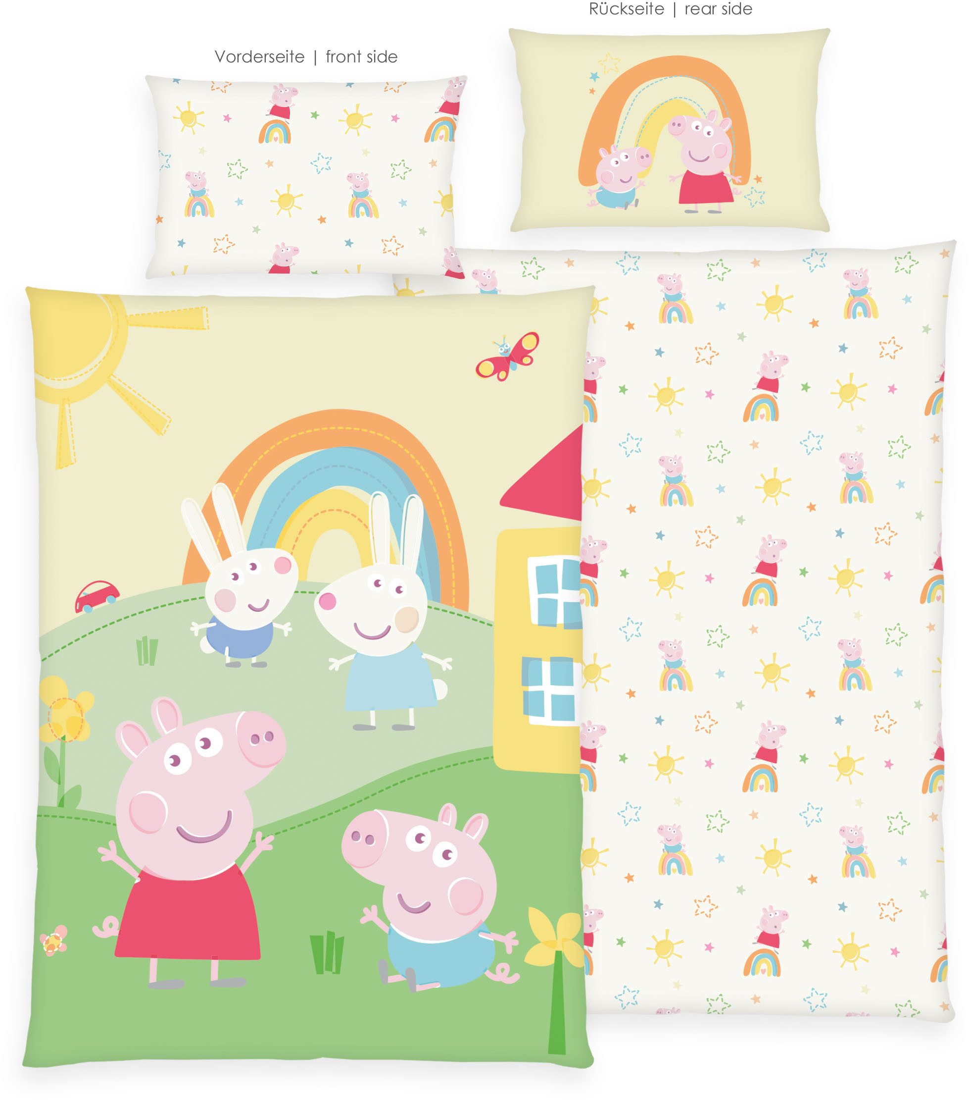 Baby Best Babybettwäsche Peppa Pig, Renforcé, 2 teilig, Wendebettwäsche