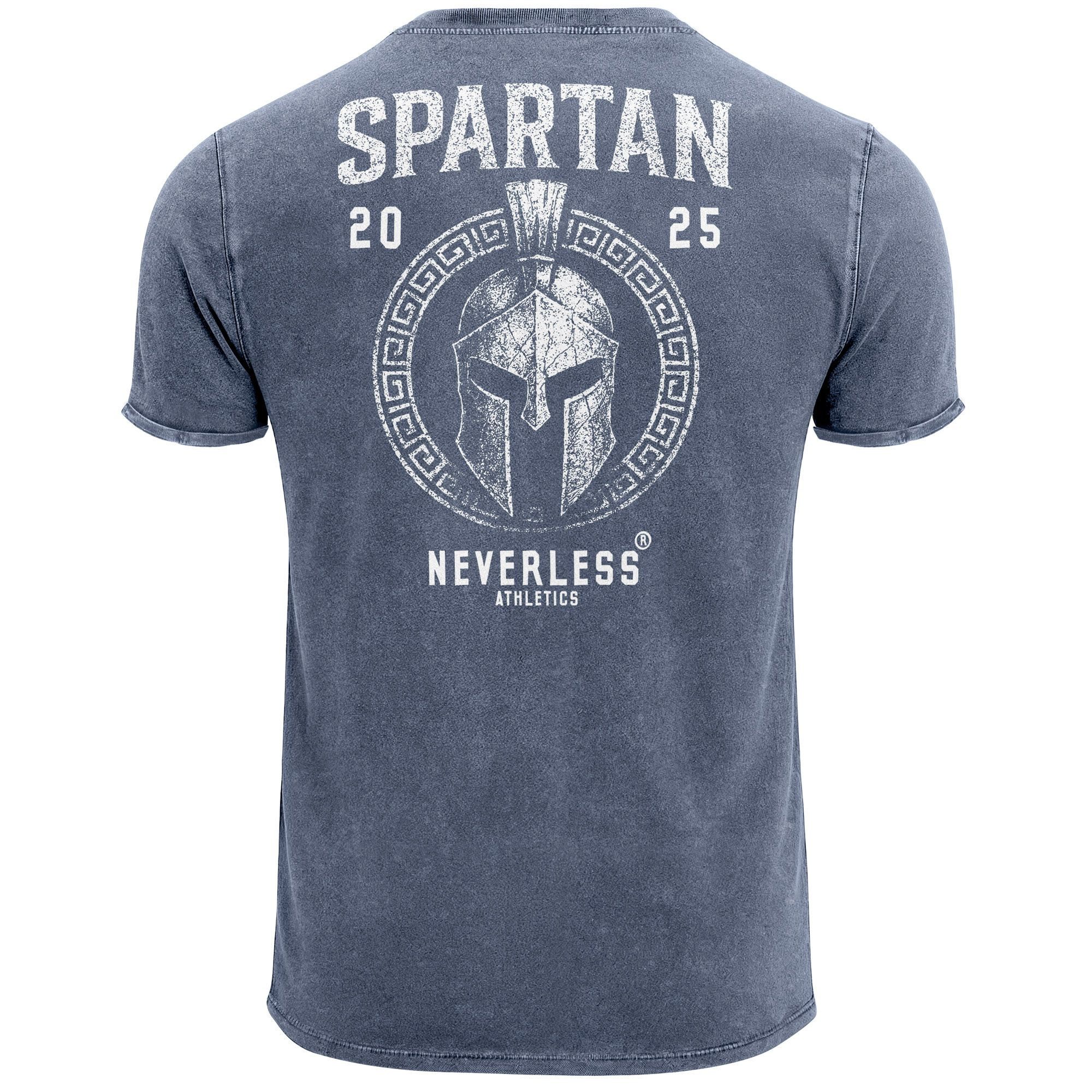 Neverless Print-Shirt Herren Vintage T-Shirt Backprint günstig online kaufen