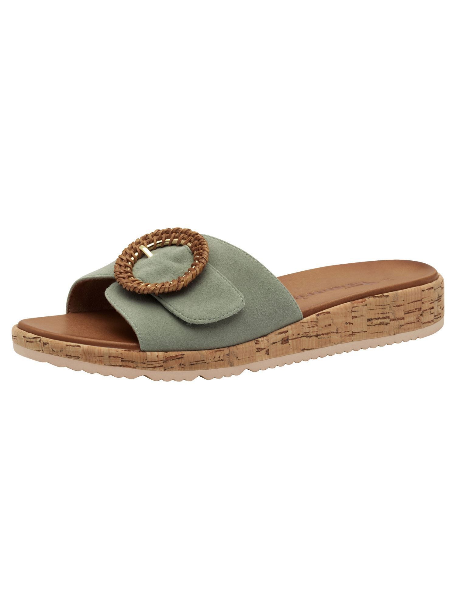 aus Leder kein Absatz 1-27123-44 Pantolette