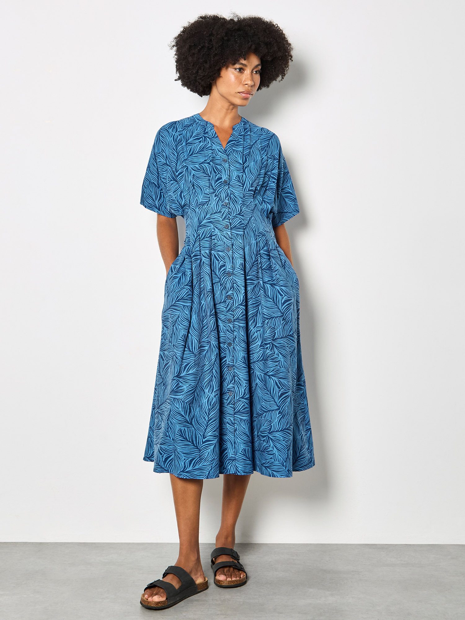 Apricot Midikleid Midikleid Druck