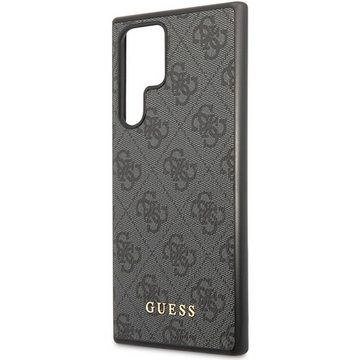 Guess Smartphone-Hülle Guess Samsung Galaxy S24 Ultra 4G Metal Gold Logo Design Schutzhülle