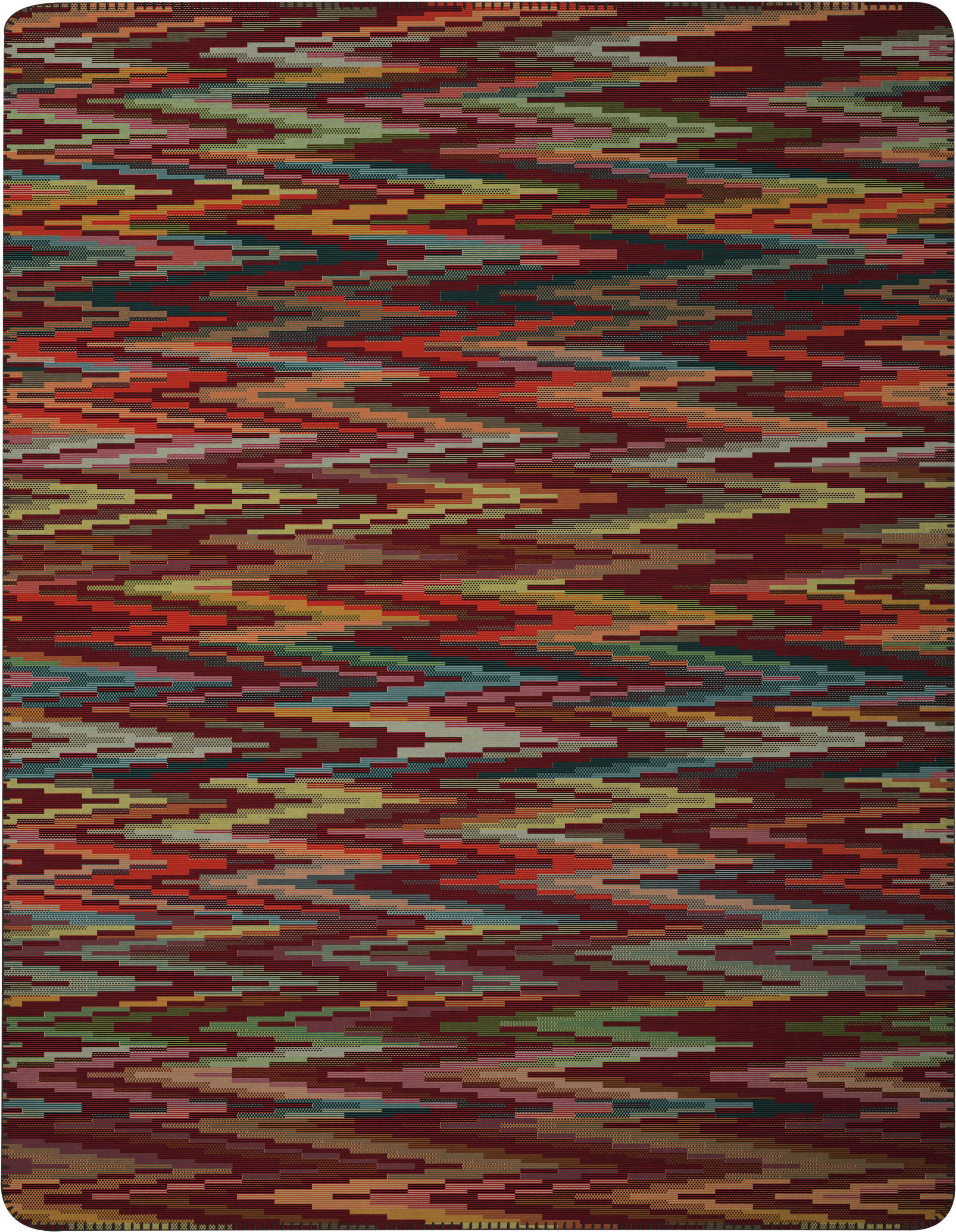 Wohndecke Mission, Biederlack, mit ausergewöhnlichem ZickZackMuster