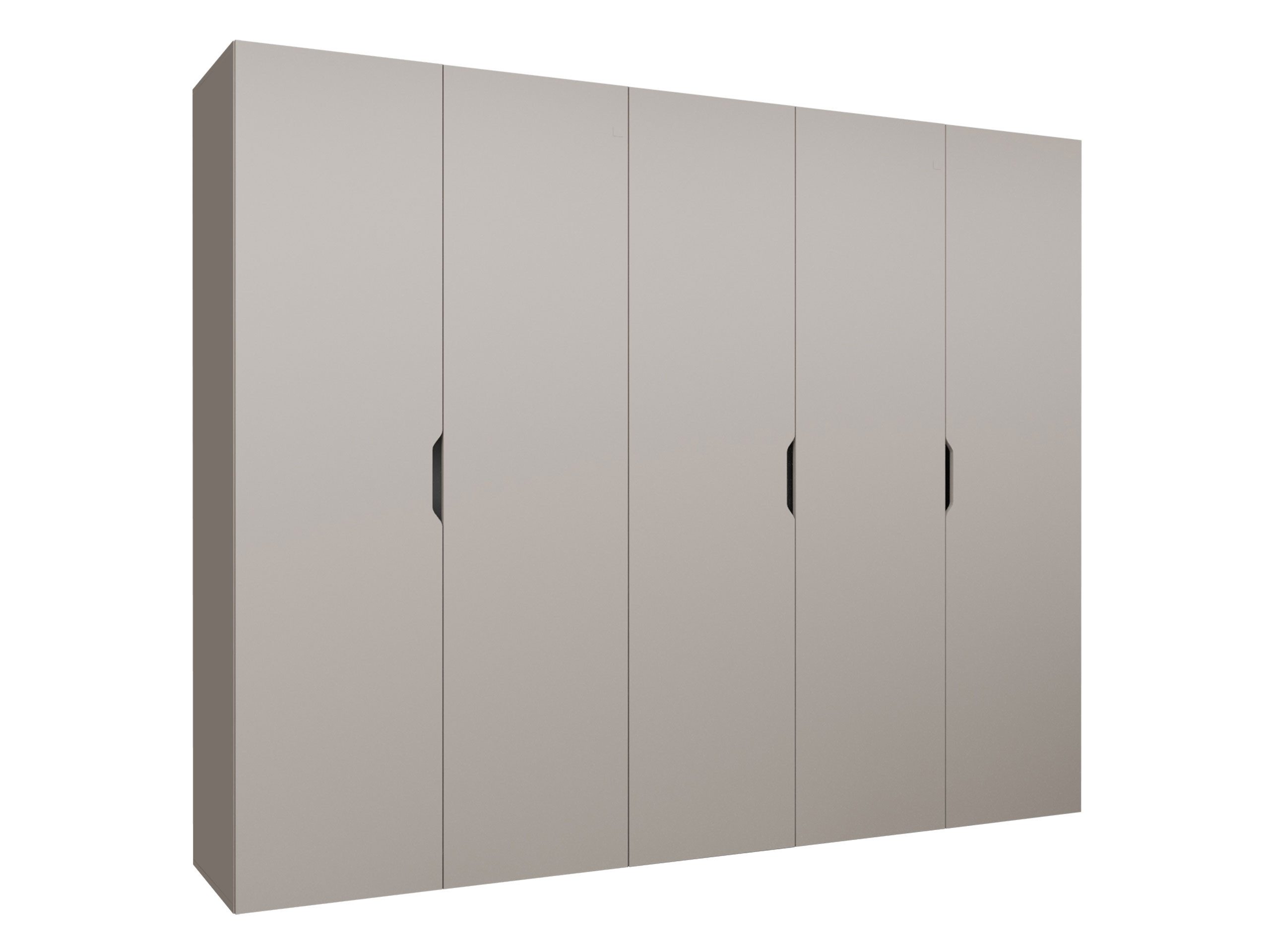 MIRJAN24 Kleiderschrank Malaga 250 (mit fünf Drehtüren) gedämpftem Schließsystem, 250x52x202 cm