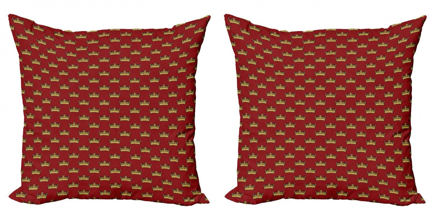 Kissenbezüge Modern Accent Doppelseitiger Digitaldruck, Abakuhaus (2 Stück), königlich Adel Zeichen Crown Pattern