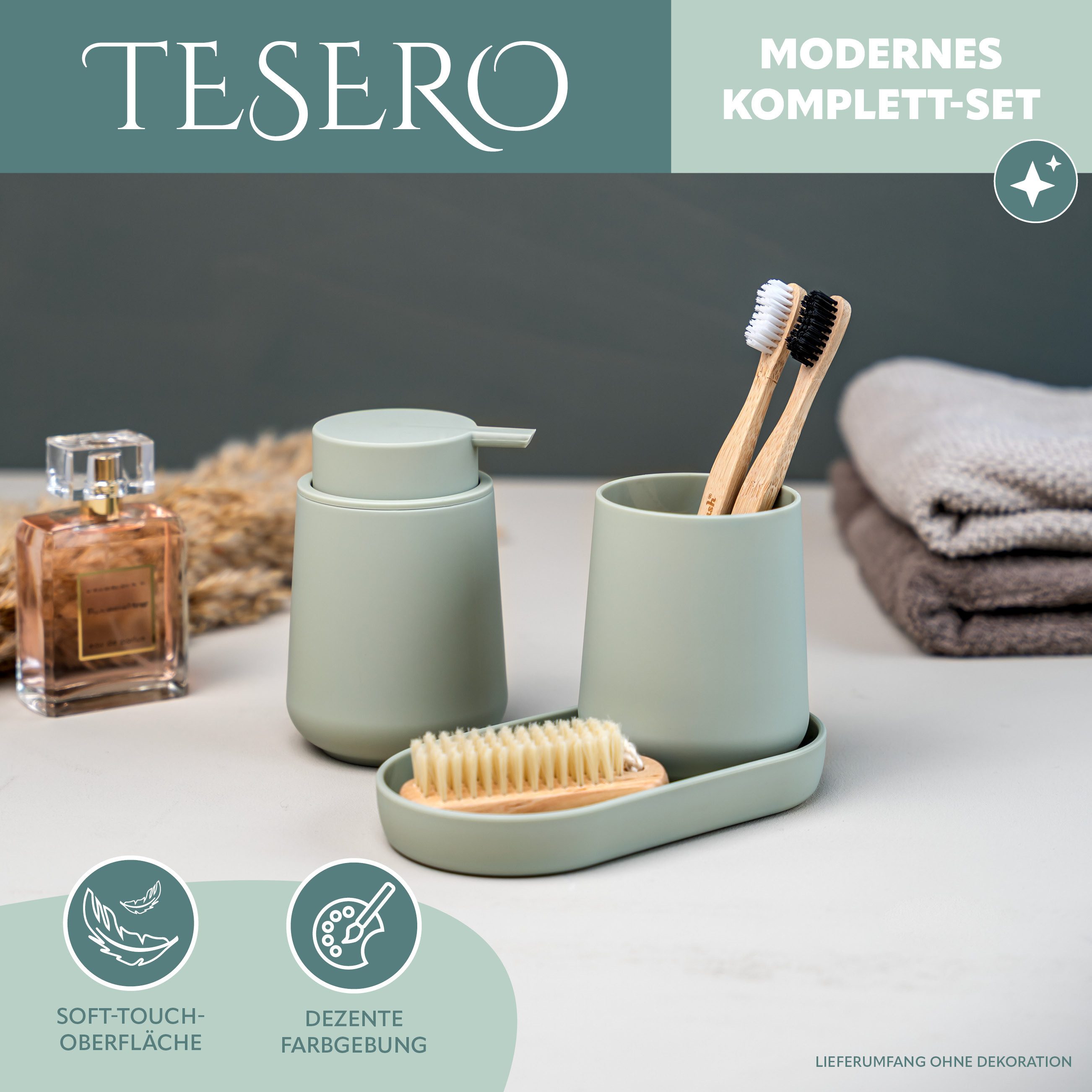 eluno Badaccessoire-Set TESERO 3tlg. Soft-Touch günstig online kaufen