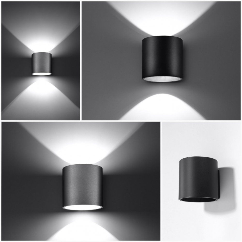 SOLLUX lighting G9, 10x12x10 1x ca. cm Wandleuchte Wandlampe 1 ORBIS weiß, Wandleuchte