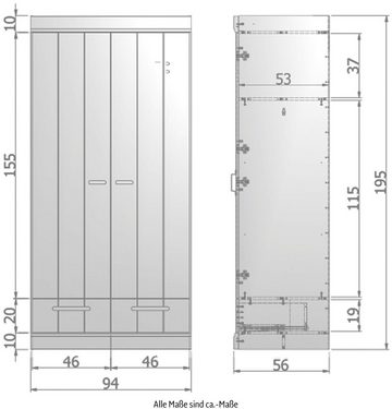 WOOOD Garderobenschrank Connect