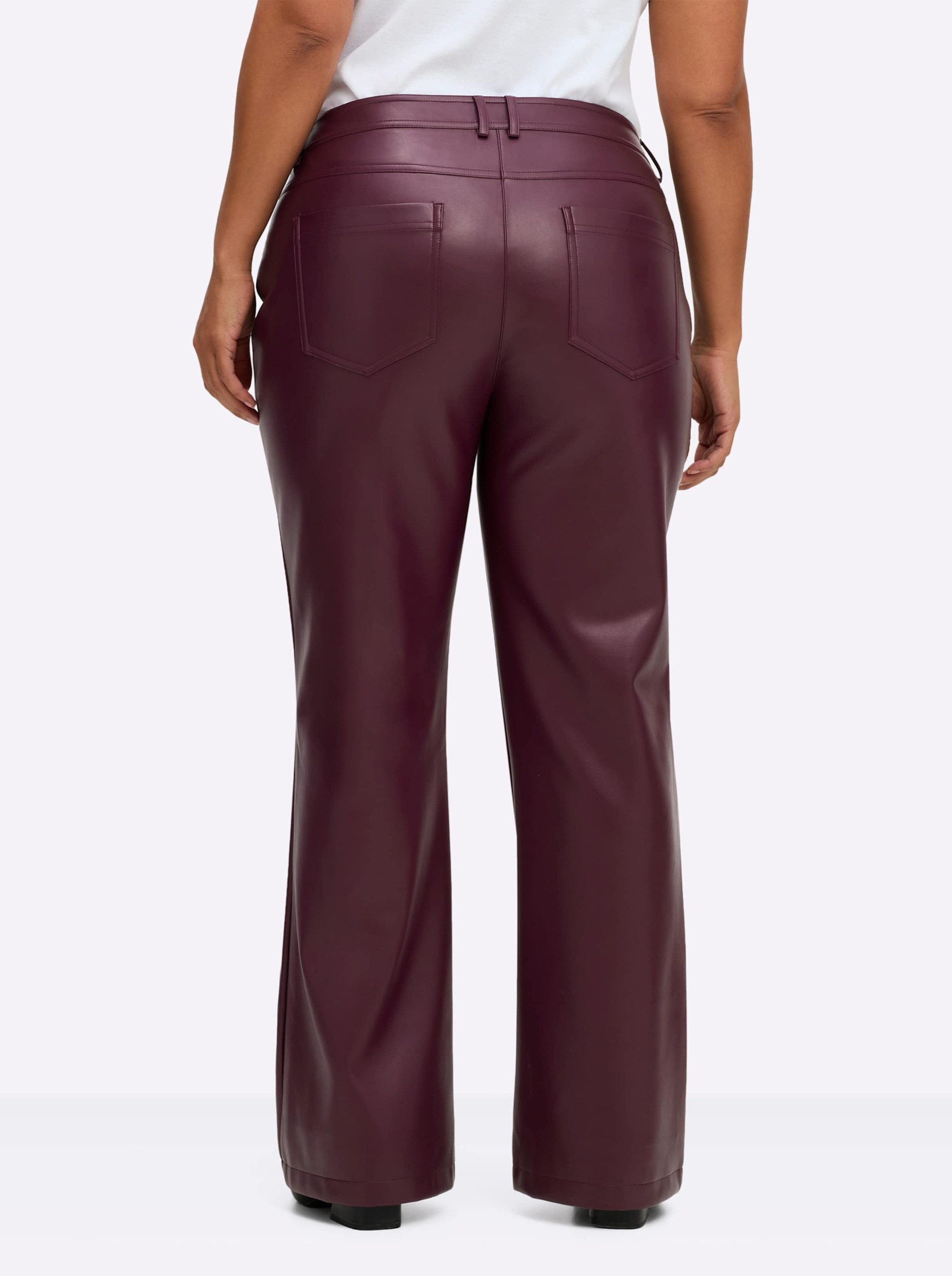 Sheego Jerseyhose Lederimitat-Hose günstig online kaufen