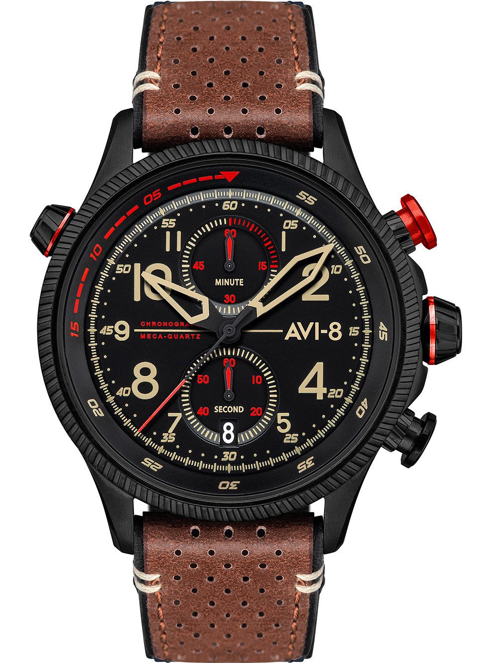 AVI-8 Quarzuhr AVI-8 AV-4080-04 Hawker Hunter Chronograph Herrenuhr 44mm 5ATM AVI-8 AV-4080-04 Hawker Hunter Chronograph Herrenuhr 44mm 5ATM