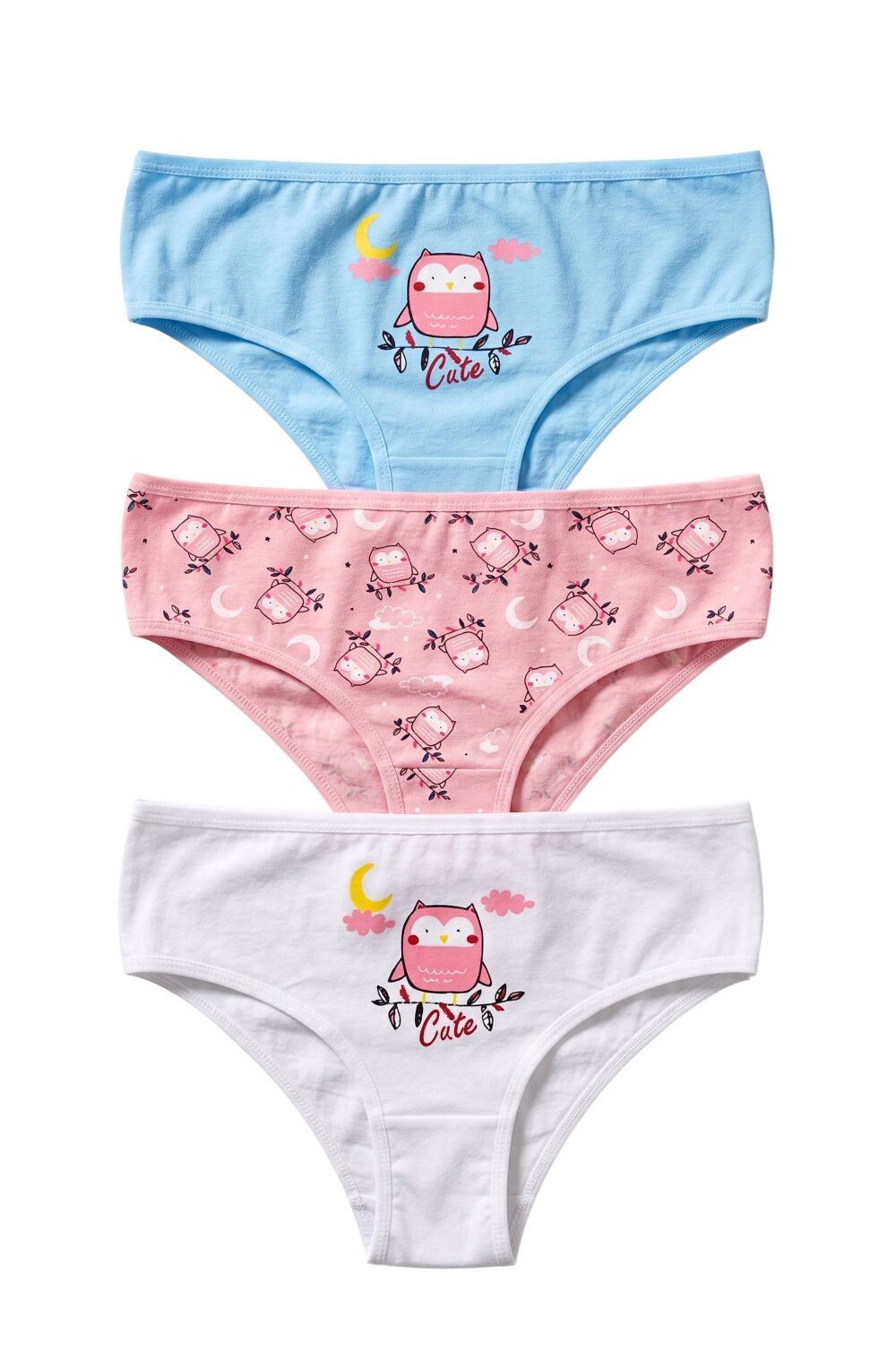 öts Unterkleid Öts Mädchen 3er-Pack Baumwollslips, atmungsaktiv