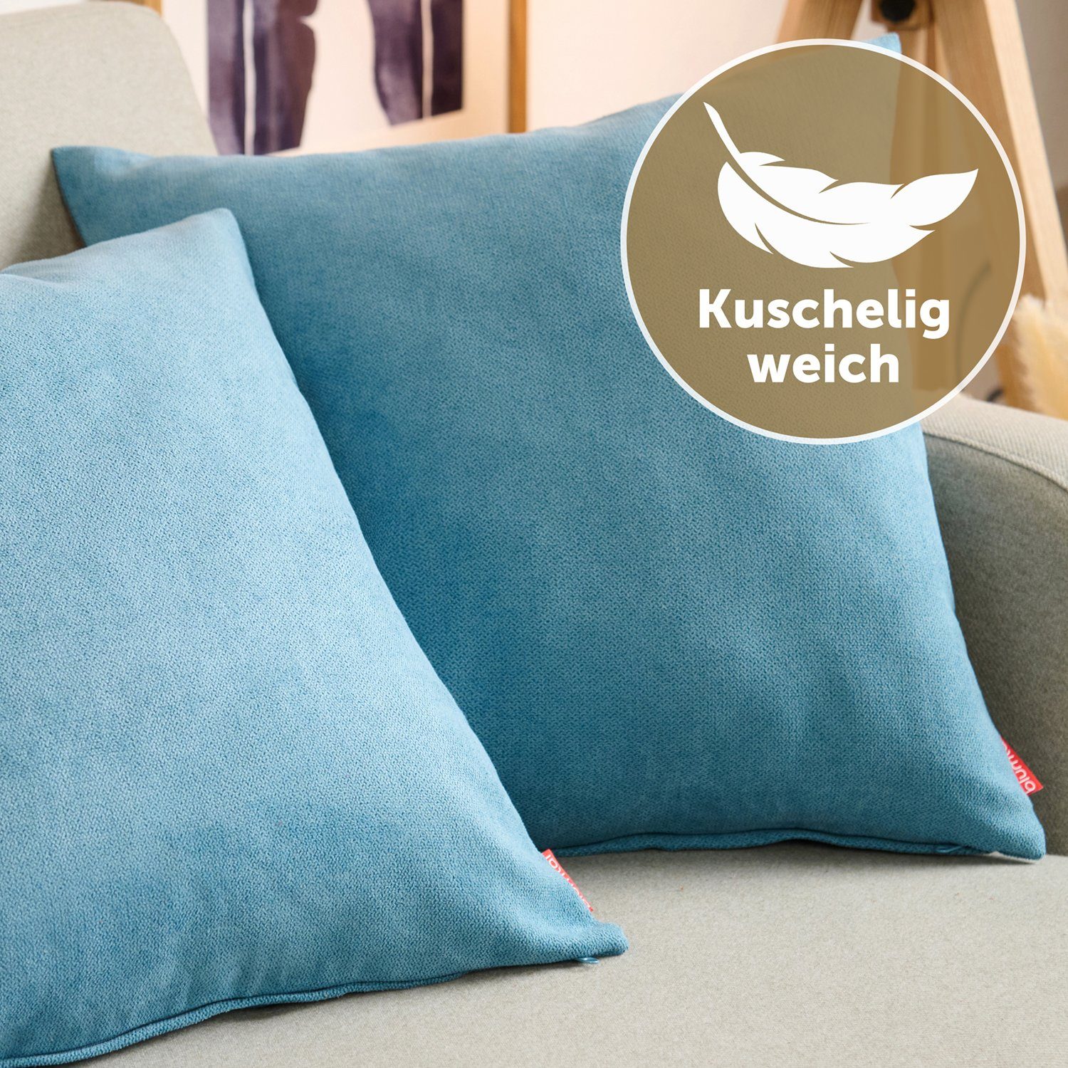 Blumtal Kissenbezug Chenille - Kuscheliges Zierkissen, (2 Stück), mit verst günstig online kaufen