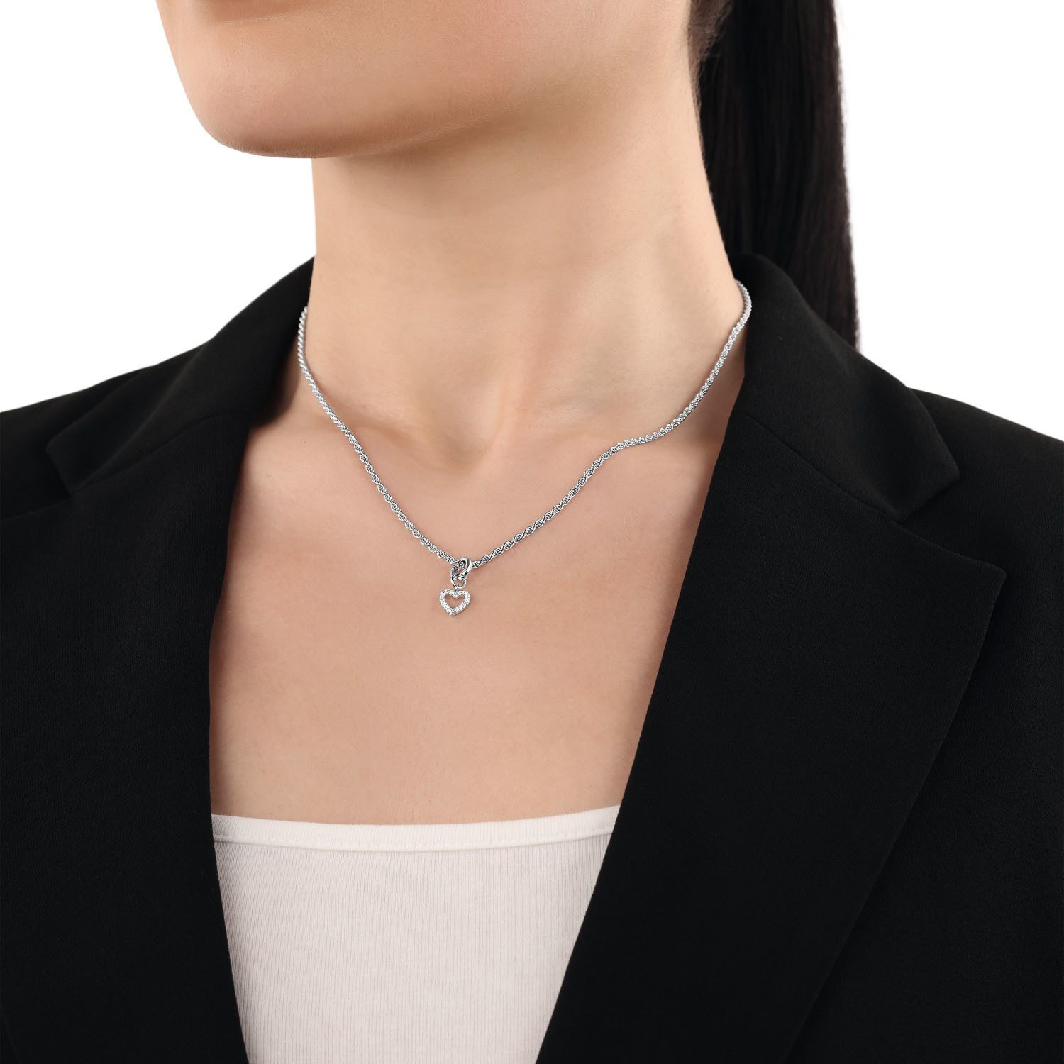 Amor Charm Herz, mit Zirkonia (synth)
