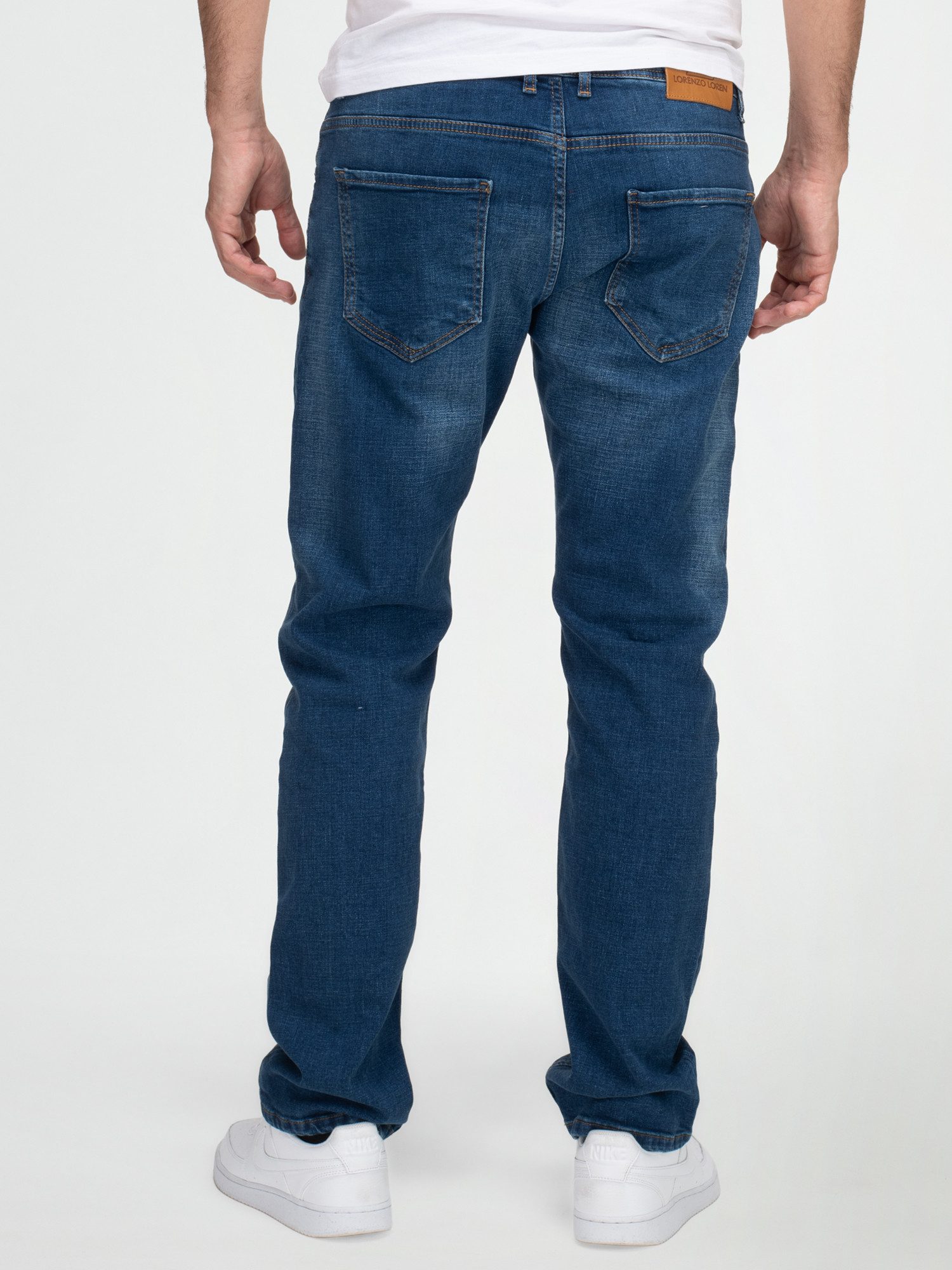 Lorenzo Loren Straight-Jeans Lorenzo Loren Herren Jeans Regular Fit Blau LL-4021 – Bild 3 von 5