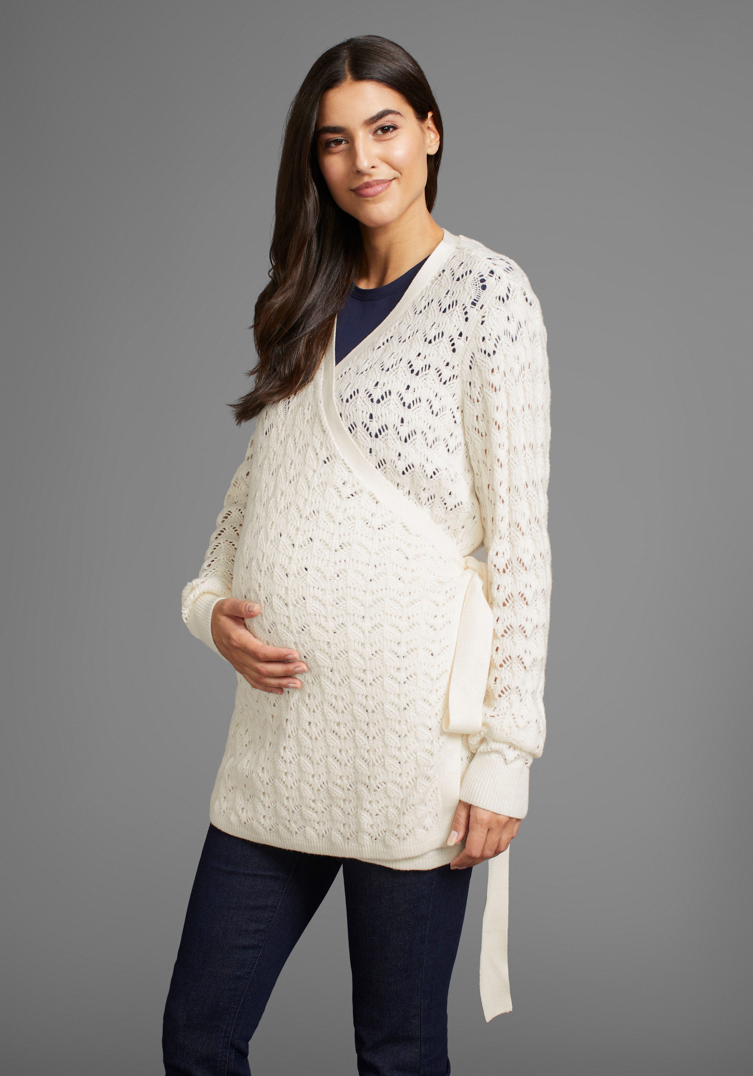 Umstandsstrickjacke, Für Schwangerschaft und Stillzeit