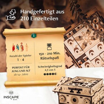 ROMBOL Denkspiele Spiel, Knobelspiel CAESER'S RICHES - Puzzle box, Holzspiel