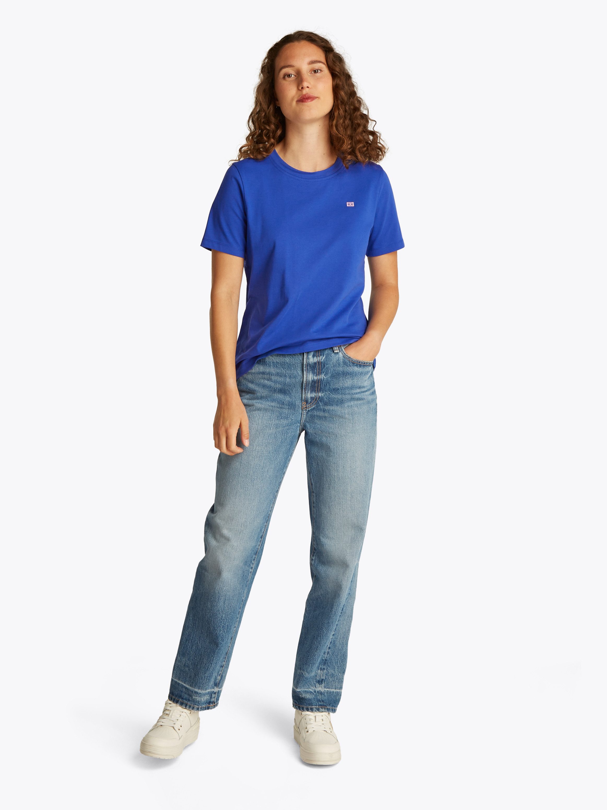 Tommy Hilfiger T-Shirt REG CONTRAST FLAG SS TEE mit Logostickerei – Bild 3 von 5
