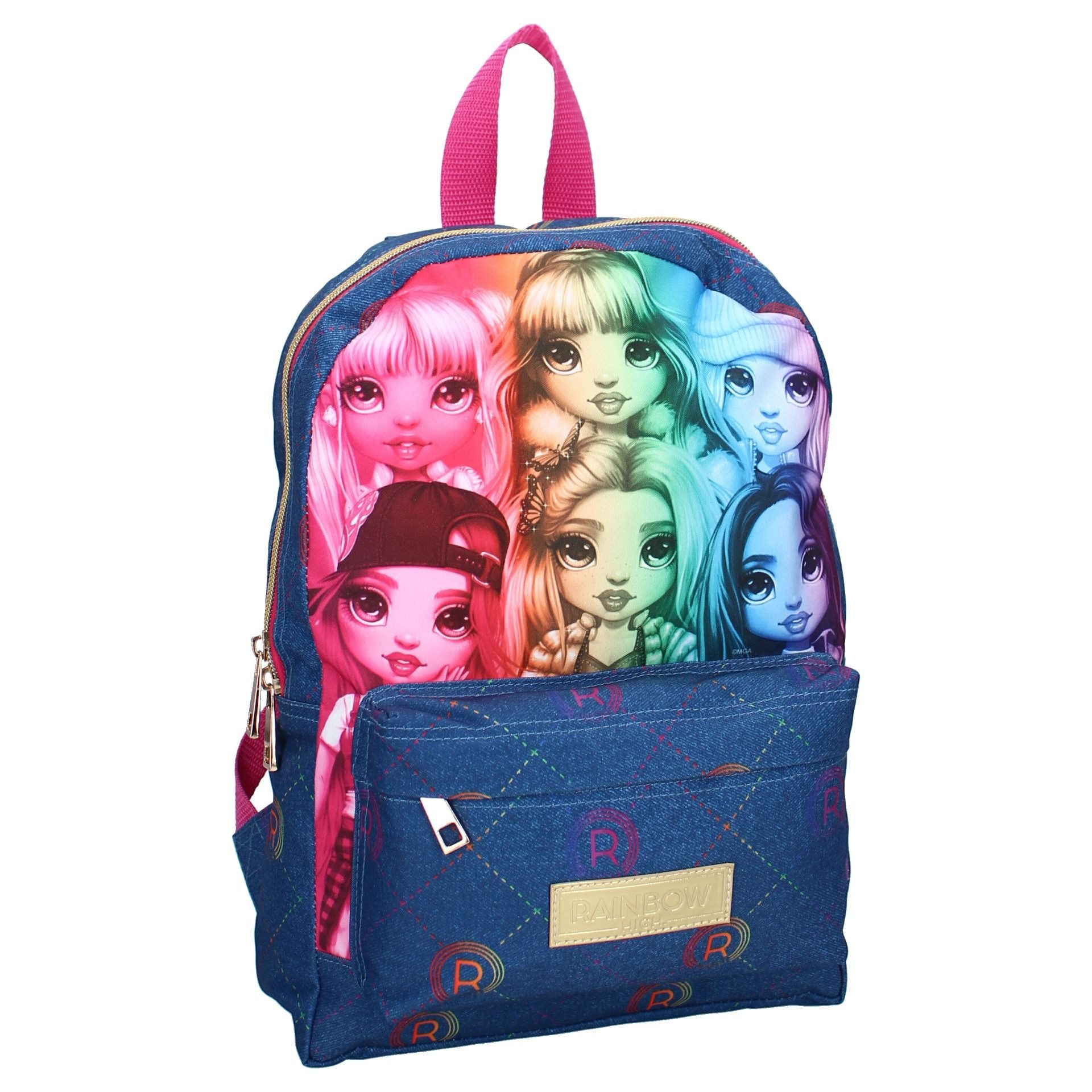 Rainbow High Kinderrucksack Kinder Backpack leicht robust ideal für Schule und Freizeit