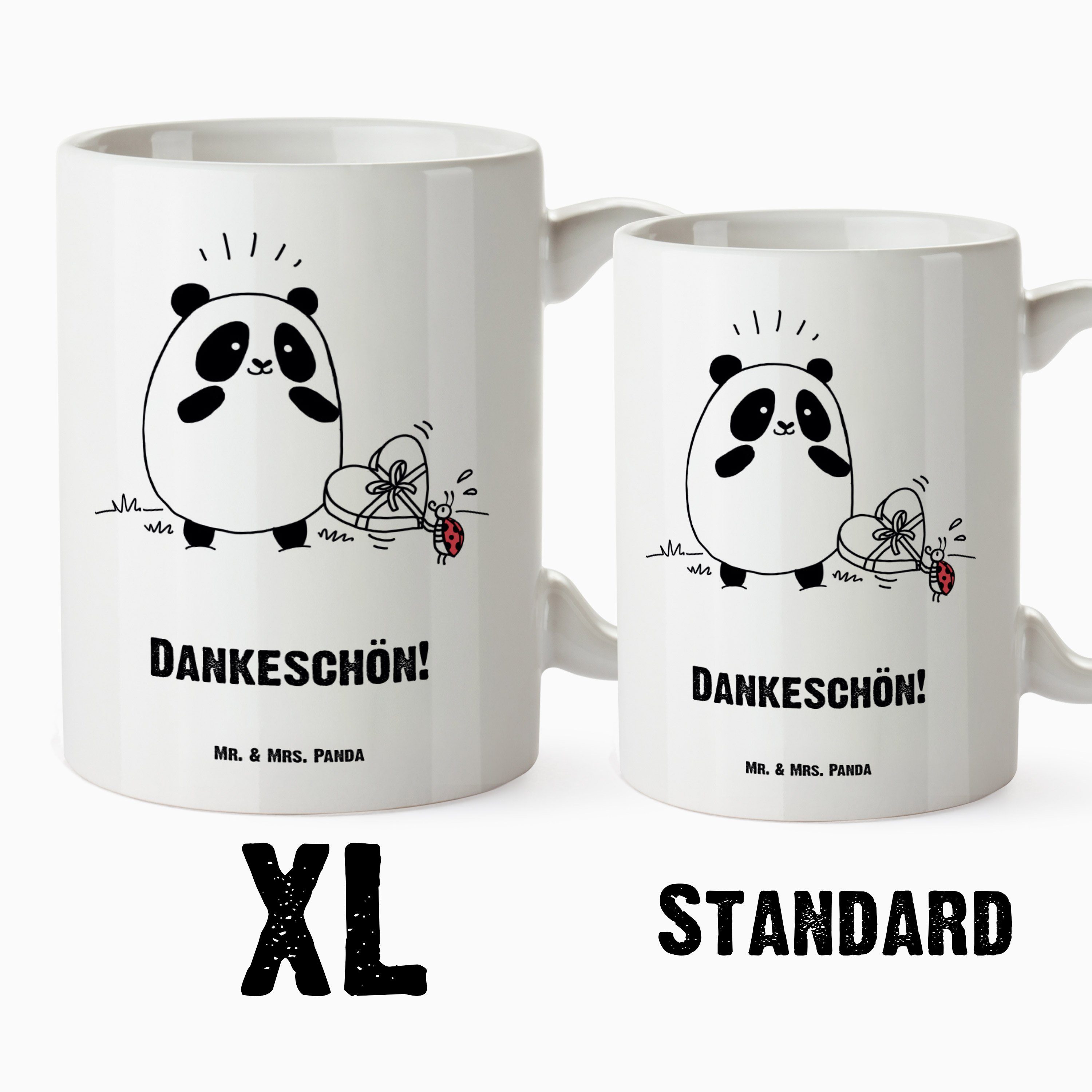 - Mr. Tasse Mrs. spülm, Panda Peasy Easy XL - Dankeschön & Geschenk, XL Becher, Weiß & Keramik Tasse, Tasse XL