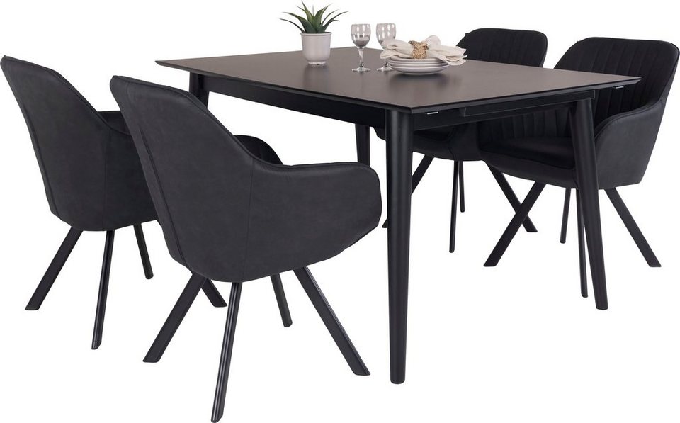 Homexperts Essgruppe Odense, (Set, 5-tlg), mit ausziehbarem Tisch, Stilvoll  und elegante Essgruppe