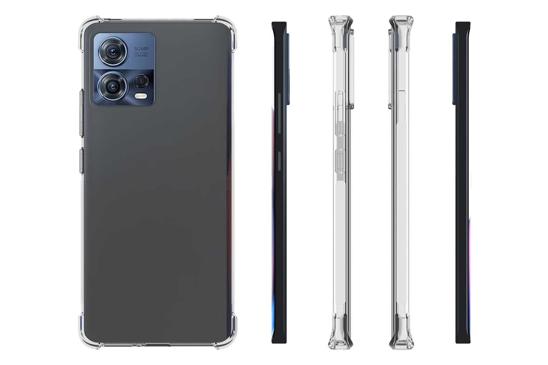 mtb more energy Smartphone-Hülle Clear Armor Case für Motorola Edge 30 Fusion, Moto S30 Pro, Transparente TPU Schutzhülle Case Backcover mit Anti-Shock Verstärkung