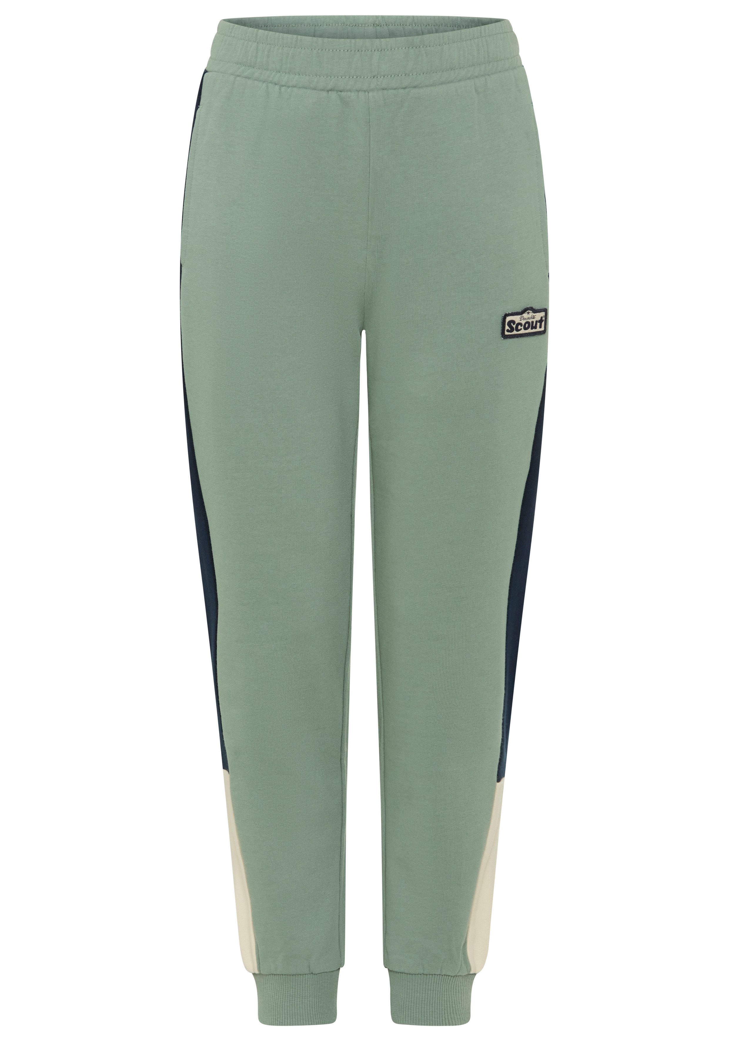 Scout Sweathose Jogginghose mit kontrastfarbigen Seiteneinsätzen- NEU von SCOUT Sweathose mit seitlichen Einsätzen und SCOUT Badge – Bild 5 von 5