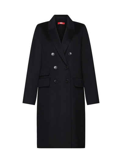 Esprit Collection Wollmantel Doppelreihiger Mantel aus Wollmix
