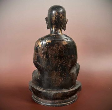 Asien LifeStyle Buddhafigur Buddhistische Lama Bronze Figur (31cm) Guru