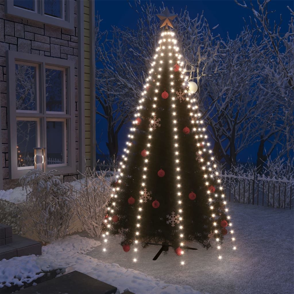 vidaXL Lichterkette 250 cm Weihnachtsbaum-Lichternetz mit 250 LEDs Kaltweiß 250 cm, 250-flammig
