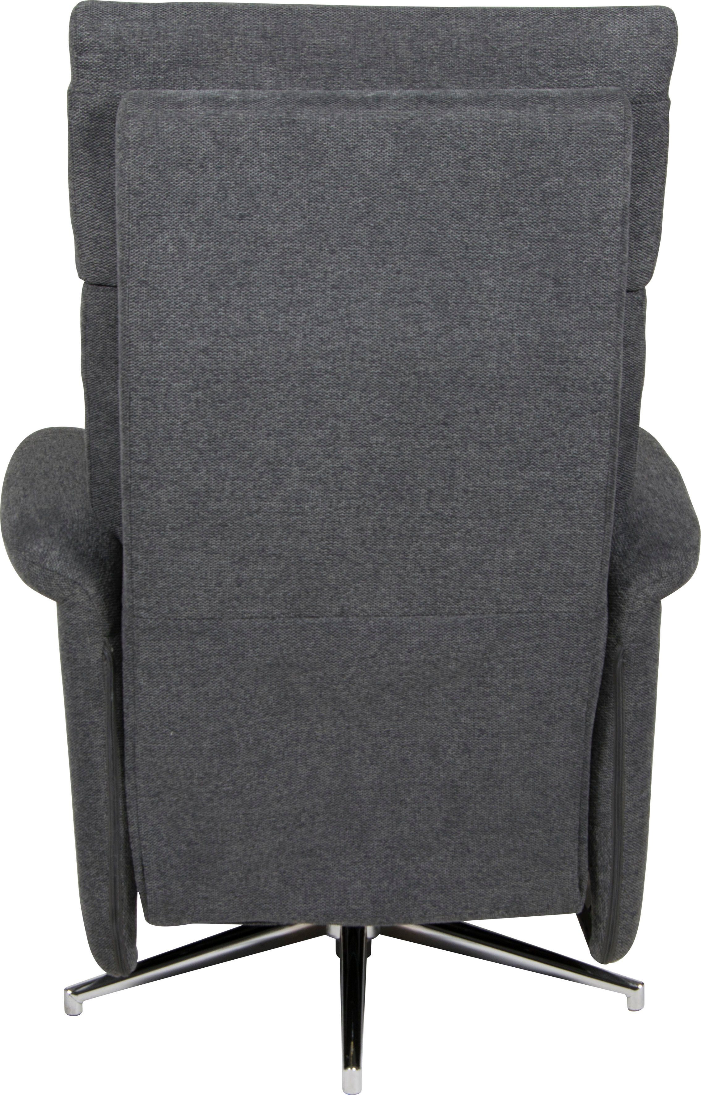 Duo Collection TV-Sessel Thompson mit und Stahlwellenunterfederung, Einstellung mit Taschenfederkern Grad 360 drehbar Relaxfunktion, stufenloser der Rückenlehne