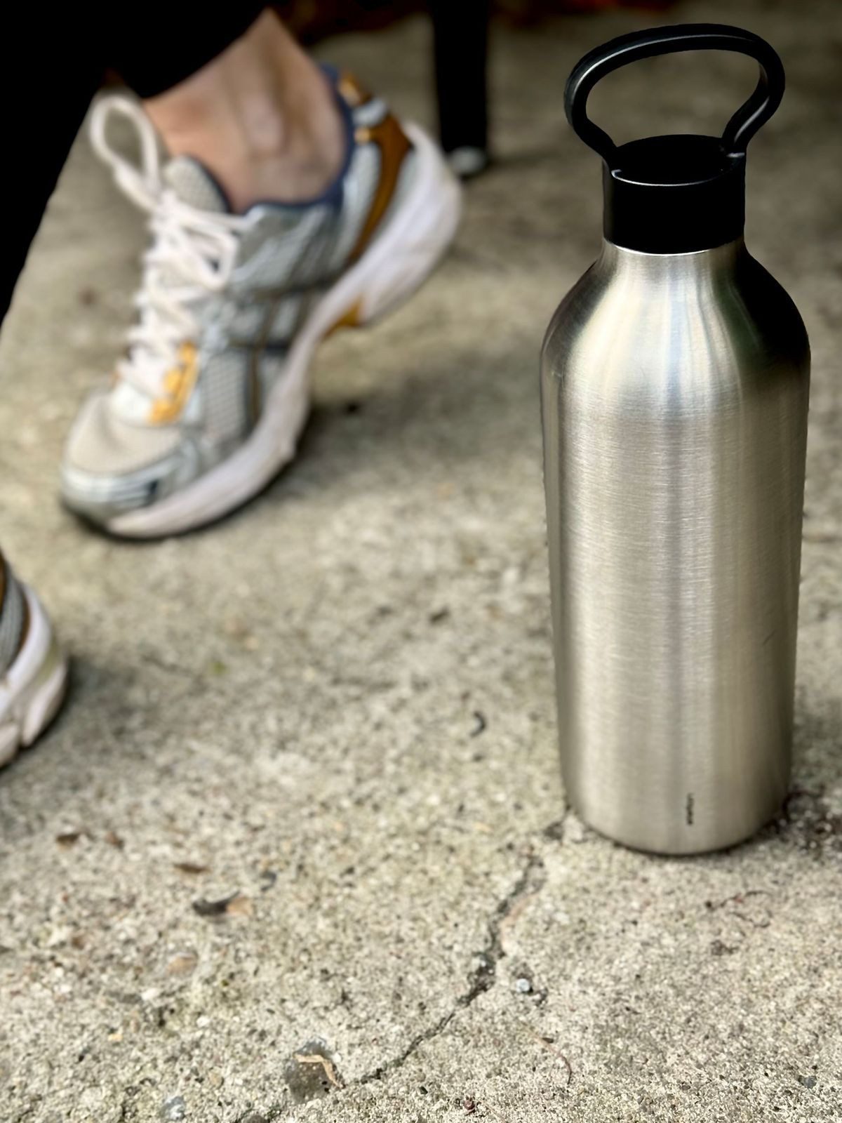 Stelton Thermobecher Tabi Isolierflasche 1 Liter - steel, Kunststoff, Silikone, stelton Tabi Isolierflasche 1 Liter - steel